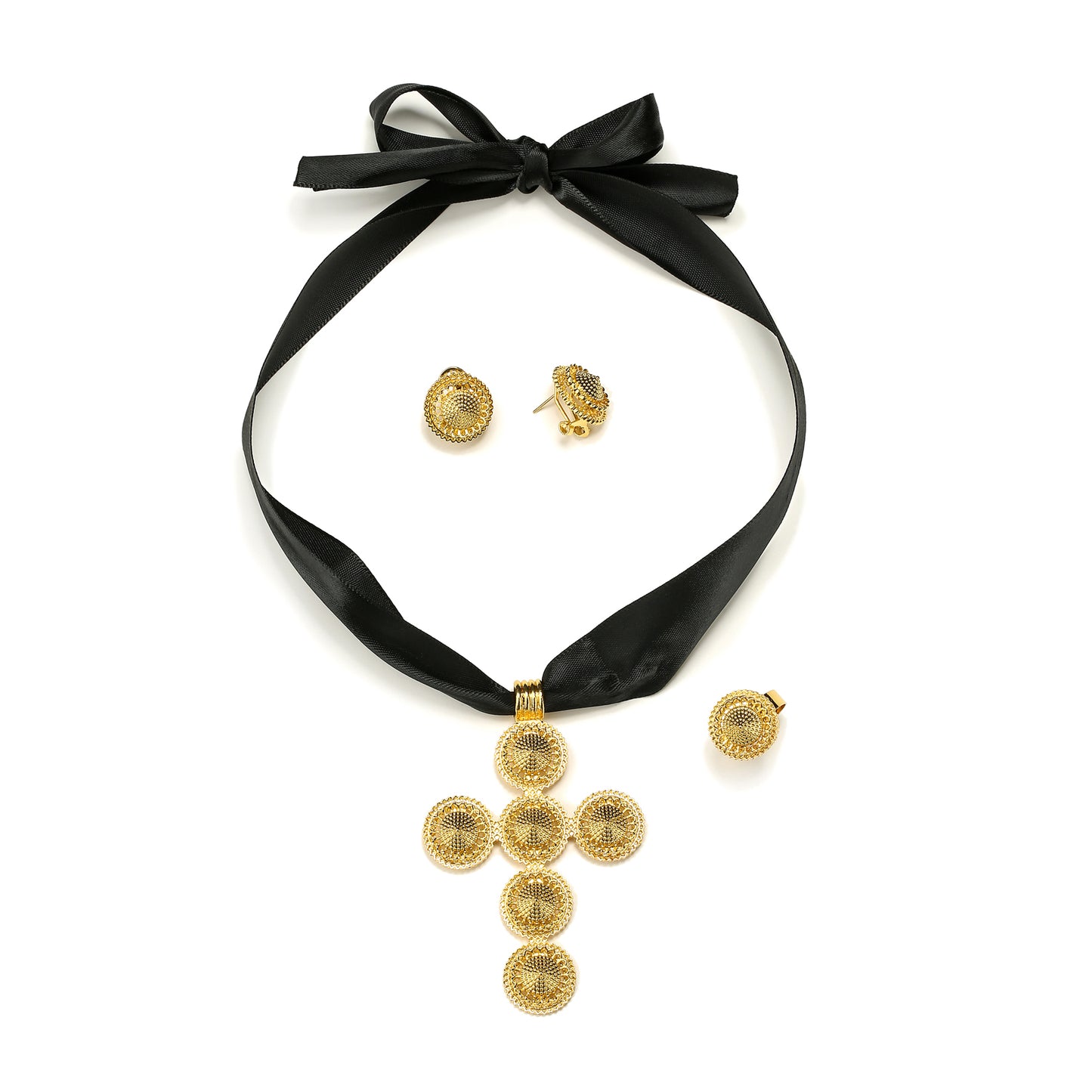 MY729 Alloy Ethiopian Cross Jewelry Set