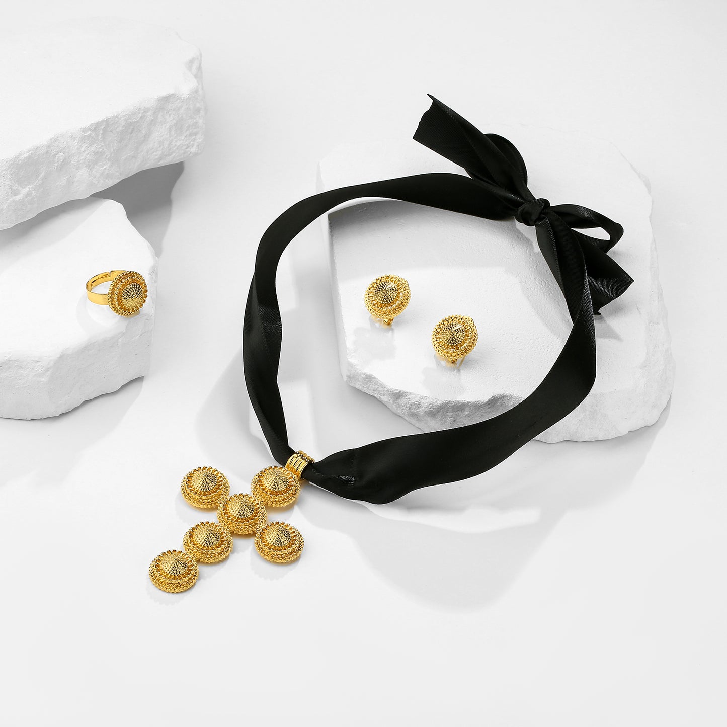 MY729 Alloy Ethiopian Cross Jewelry Set