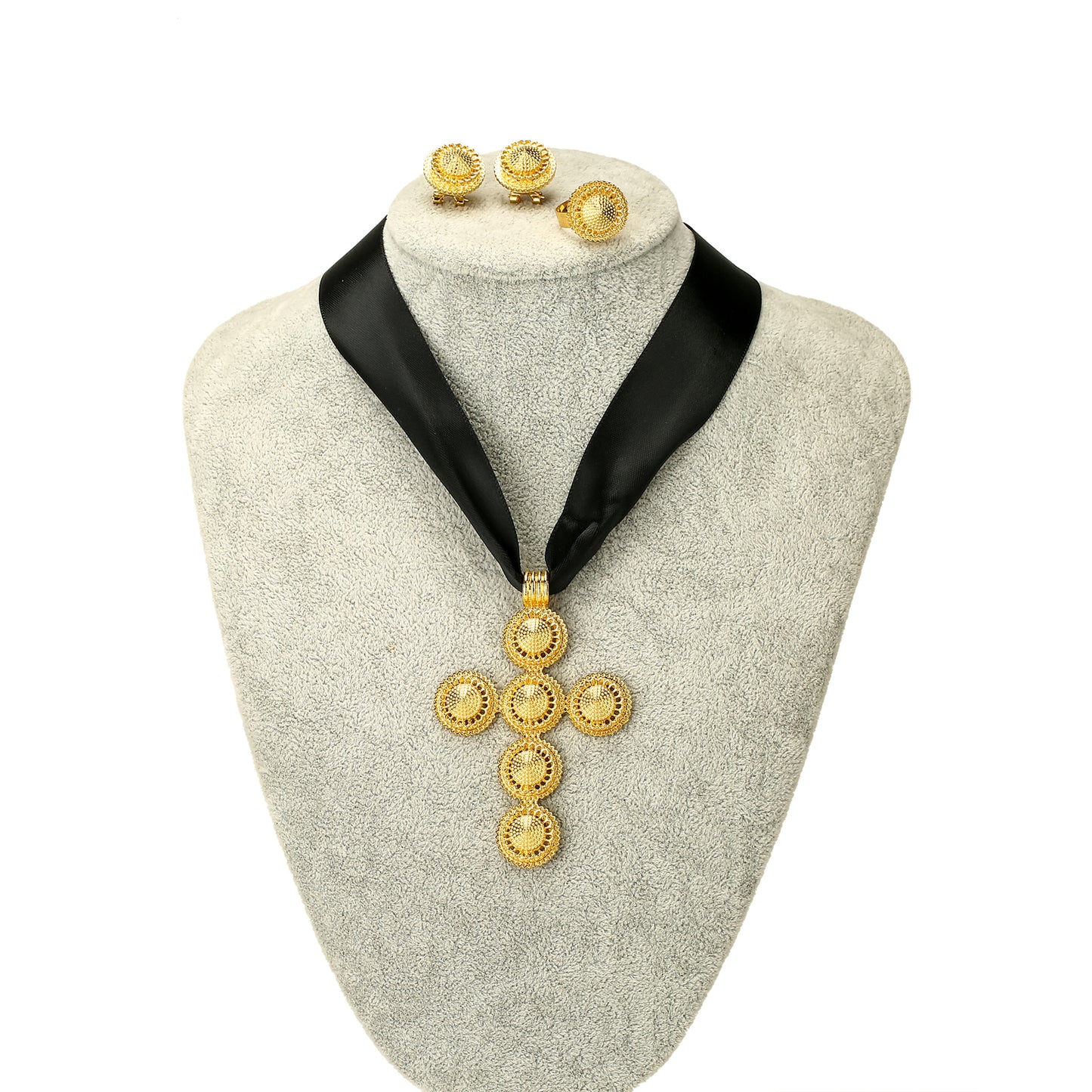 MY729 Alloy Ethiopian Cross Jewelry Set