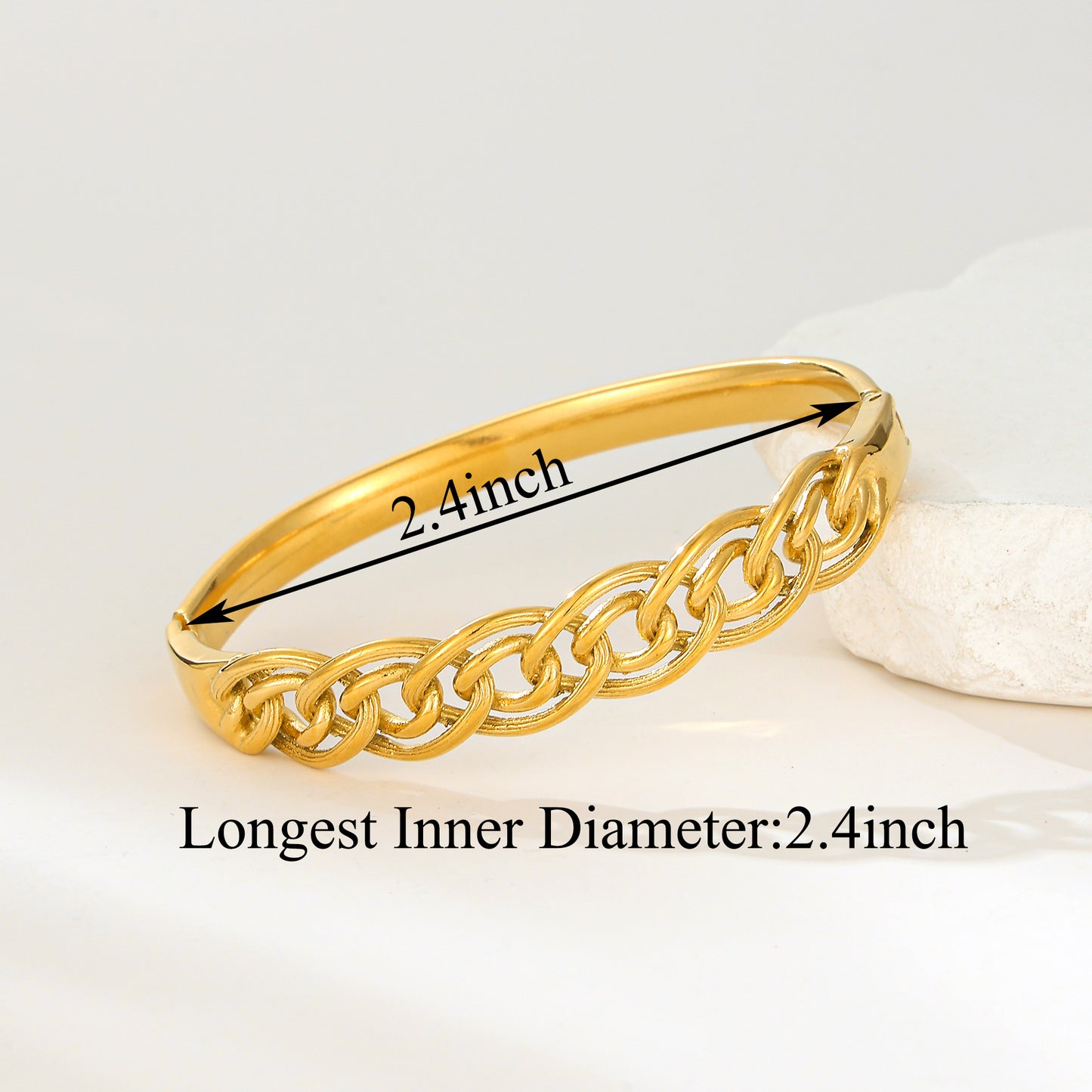 MY2151 Stainless Steel Openable Bangle (2.4inch)
