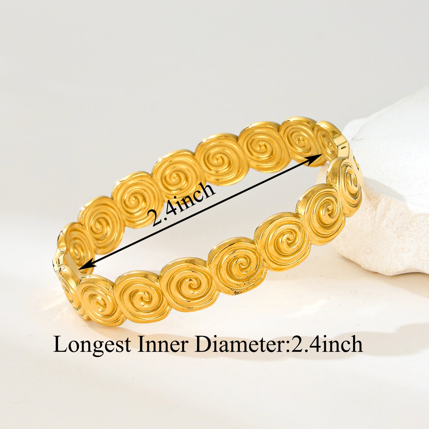 MY2155 Stainless Steel Openable Bangle (2.4inch)