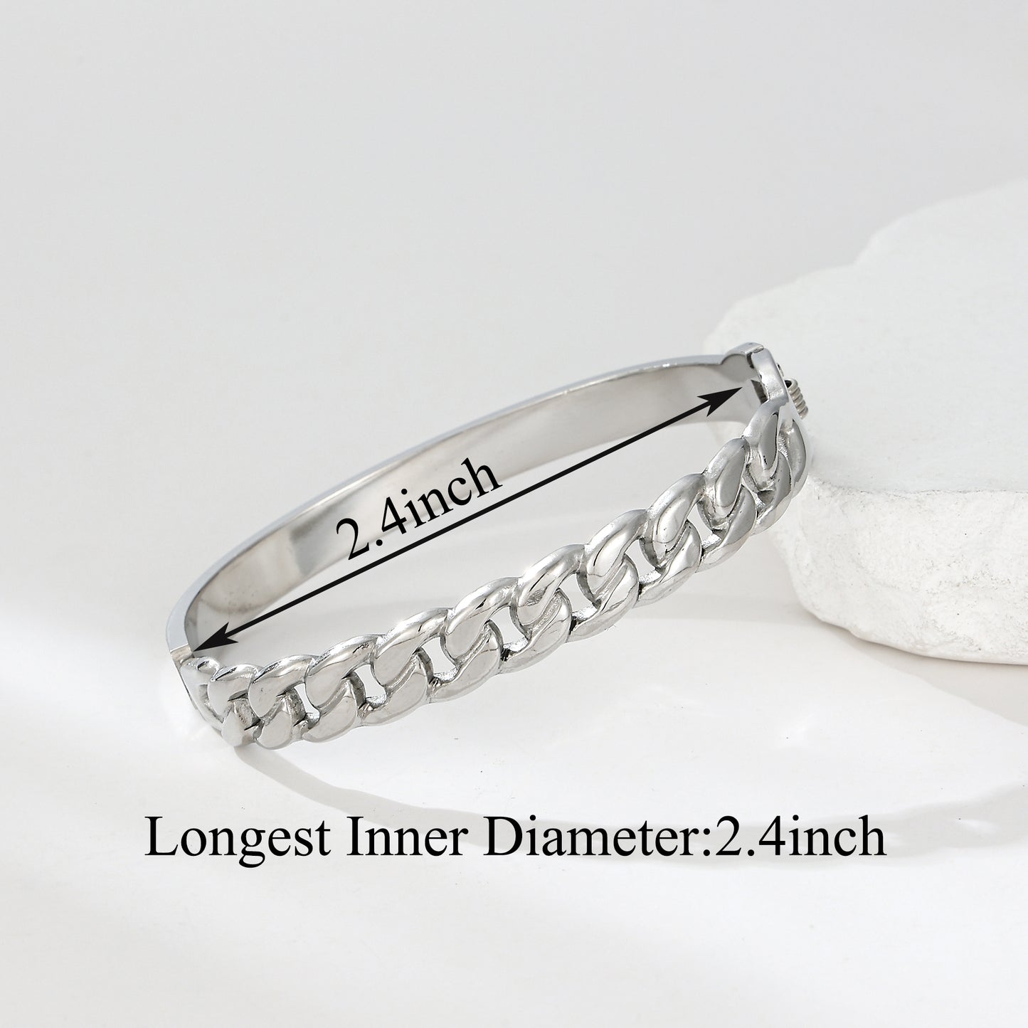MY2147 Stainless Steel Openable Bangle (2.4inch)