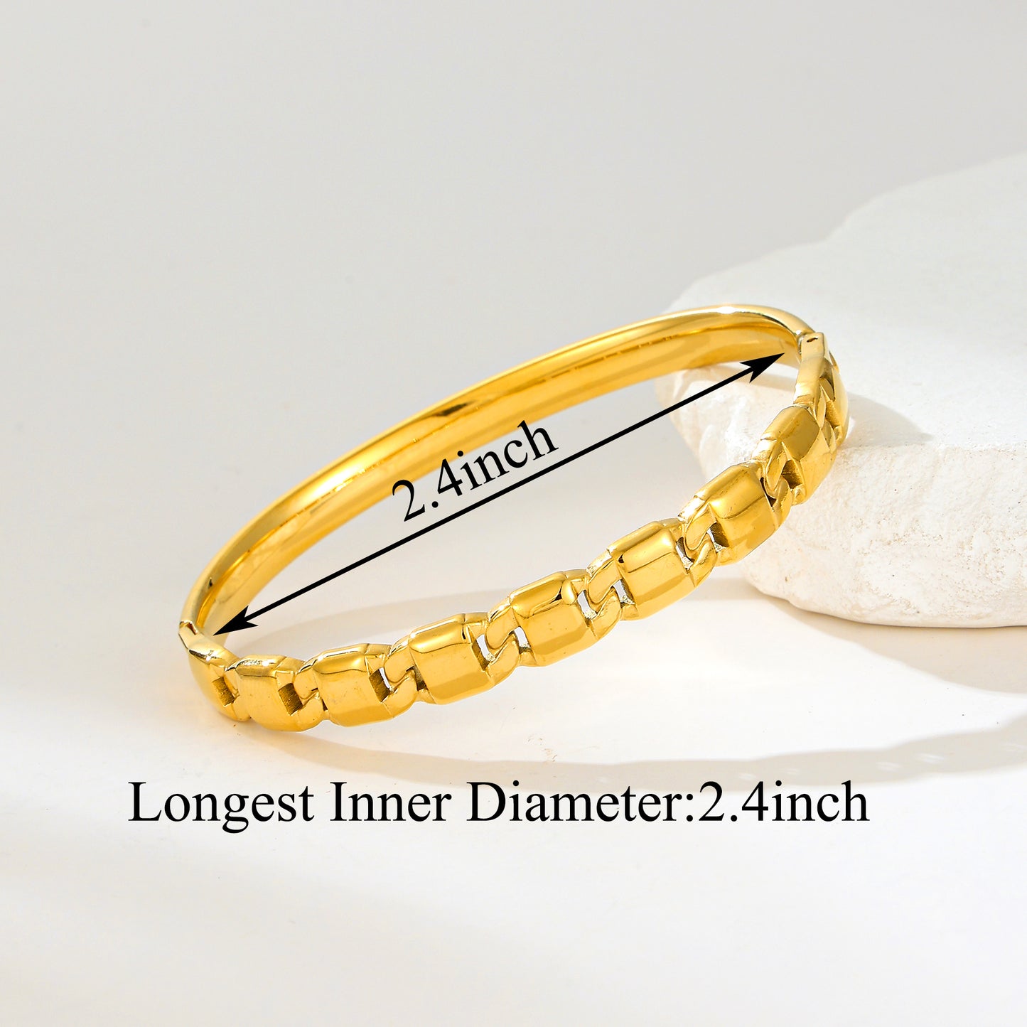 MY2131 Stainless Steel Openable Bangle (2.4inch)