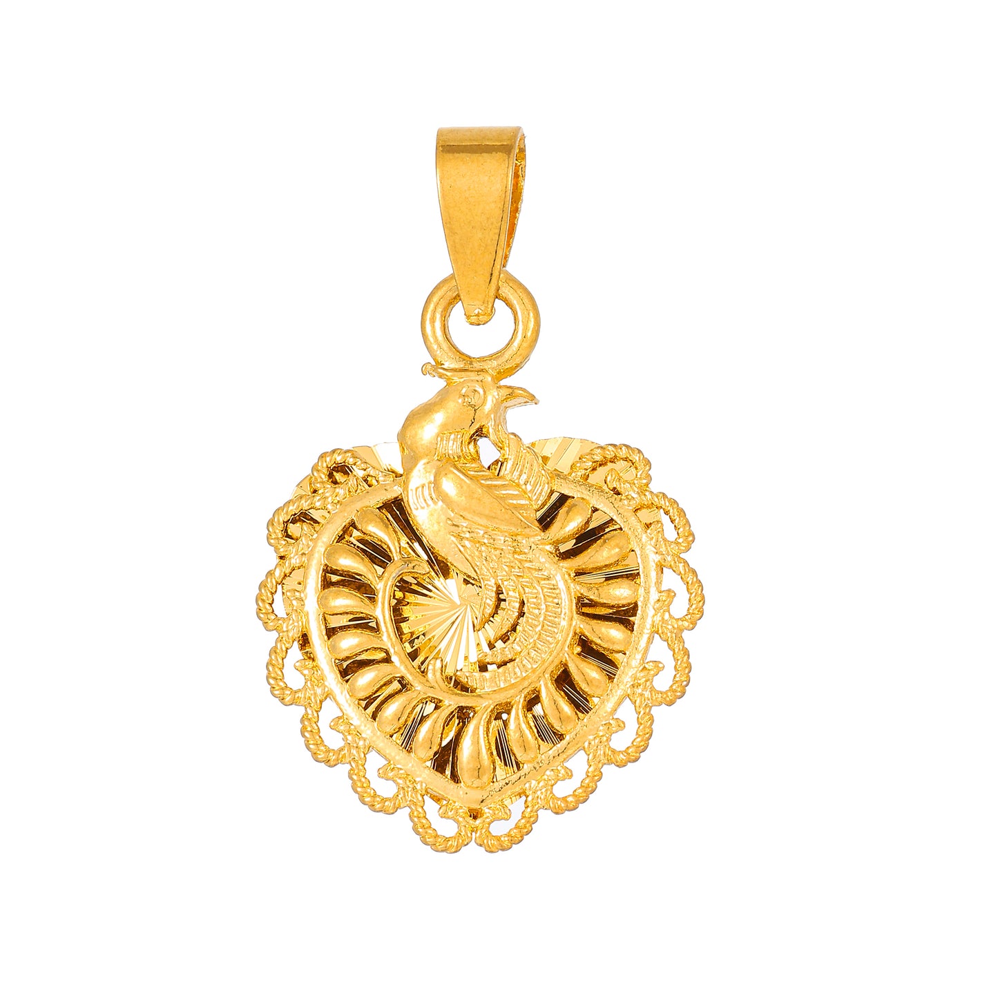 MY1705 24K Gold Plated Heart-Shaped Pendant for Women
