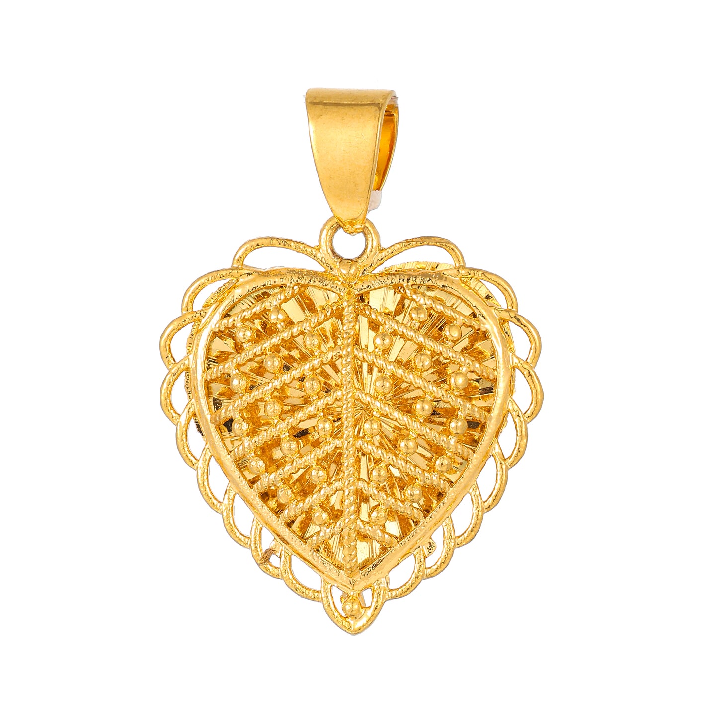MY1705 24K Gold Plated Heart-Shaped Pendant for Women