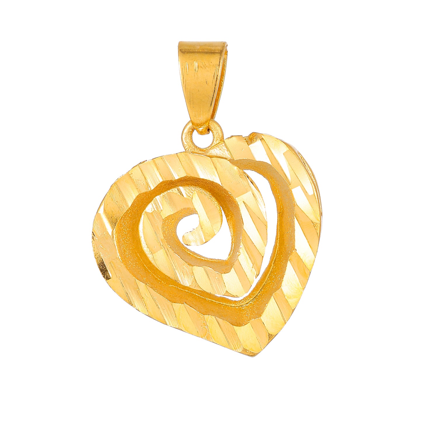 MY1705 24K Gold Plated Heart-Shaped Pendant for Women