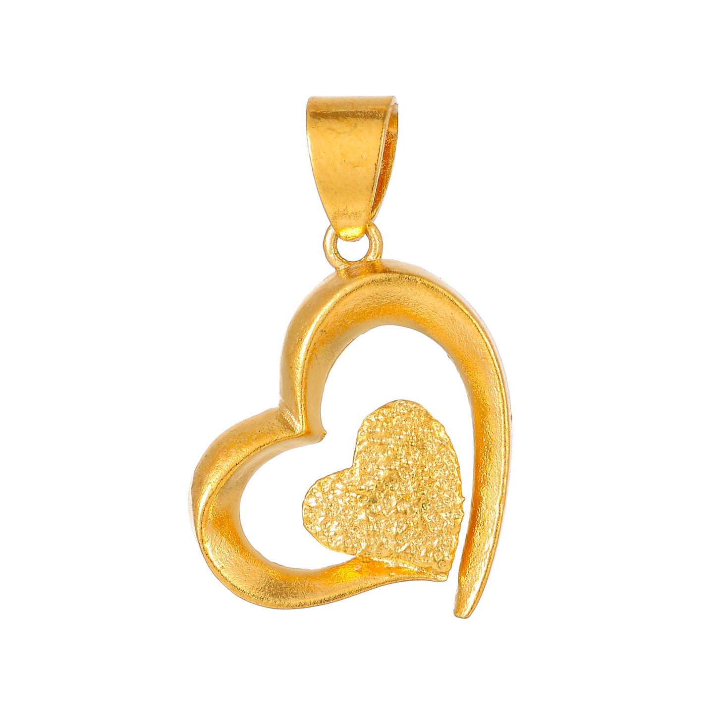 MY1705 24K Gold Plated Heart-Shaped Pendant for Women