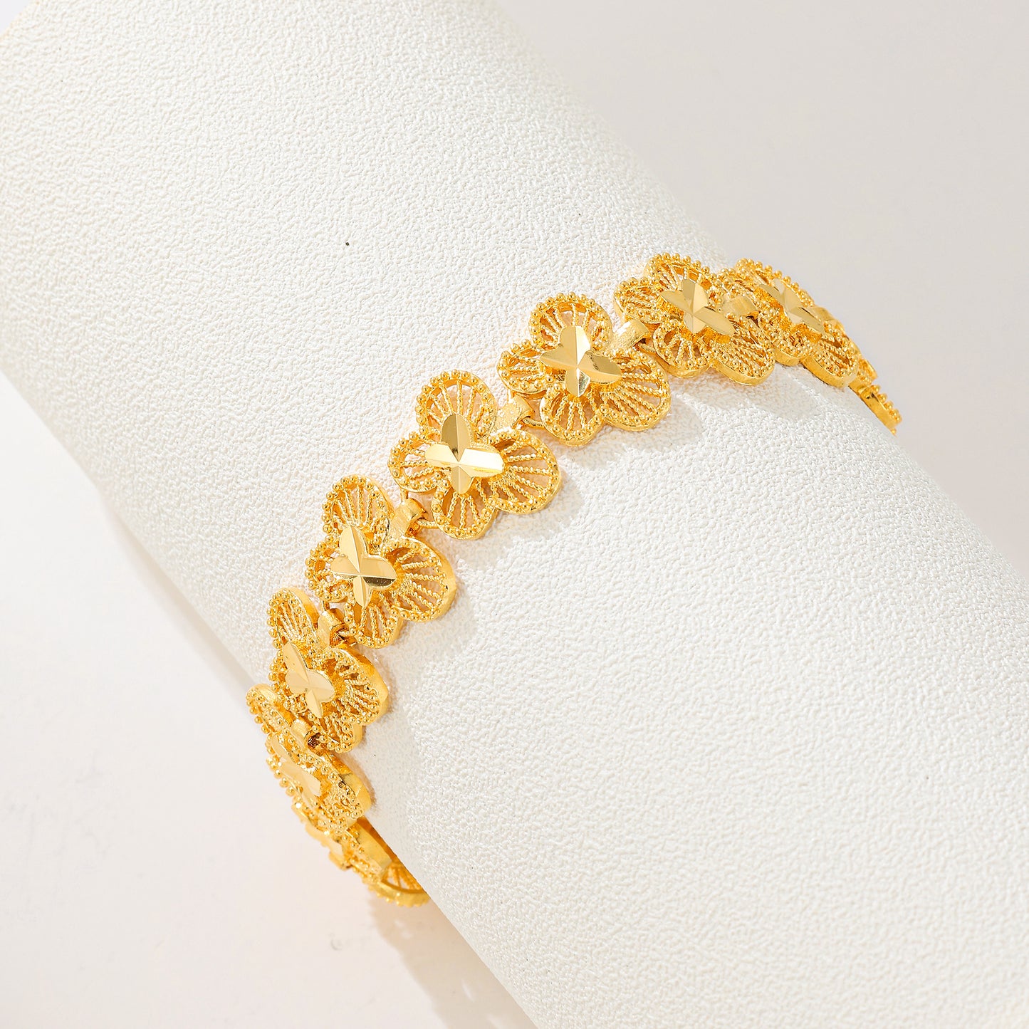 MY1547 24K Gold-Plated Copper Bracelet with Butterfly Design for Women