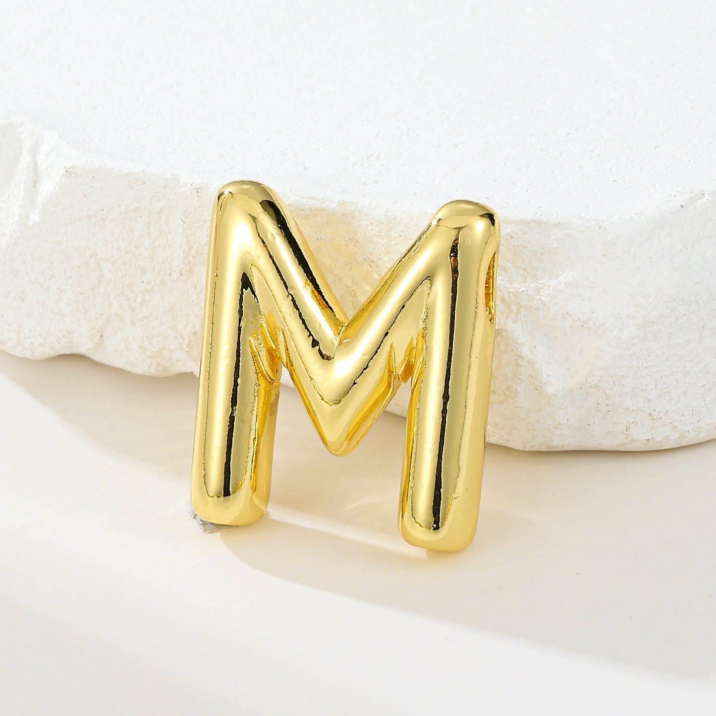 MY2045 Gold-Plated Copper Uppercase Letters Pendants (Polished Surface)