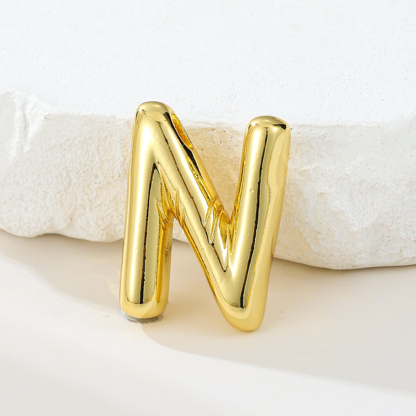 MY2045 Gold-Plated Copper Uppercase Letters Pendants (Polished Surface)