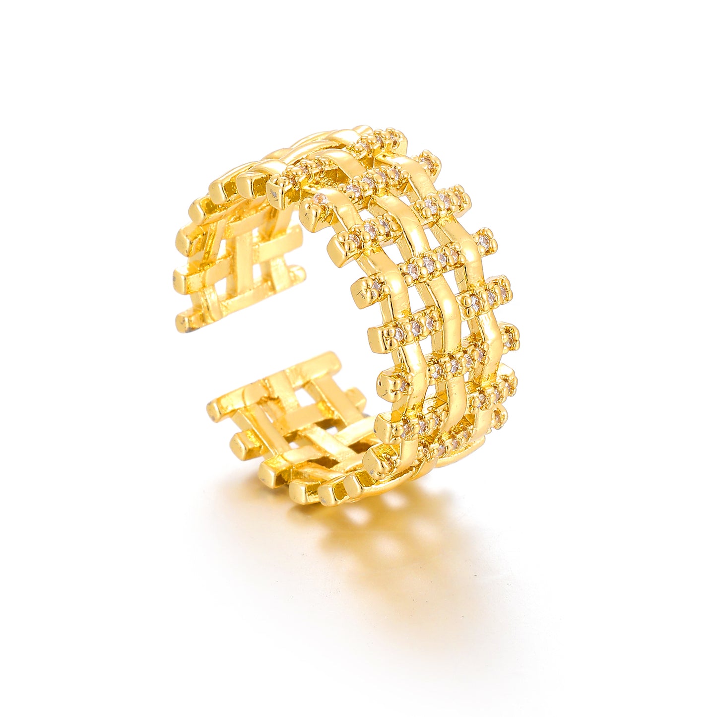 MY1716 24K Gold Plated Openable Ring for Women