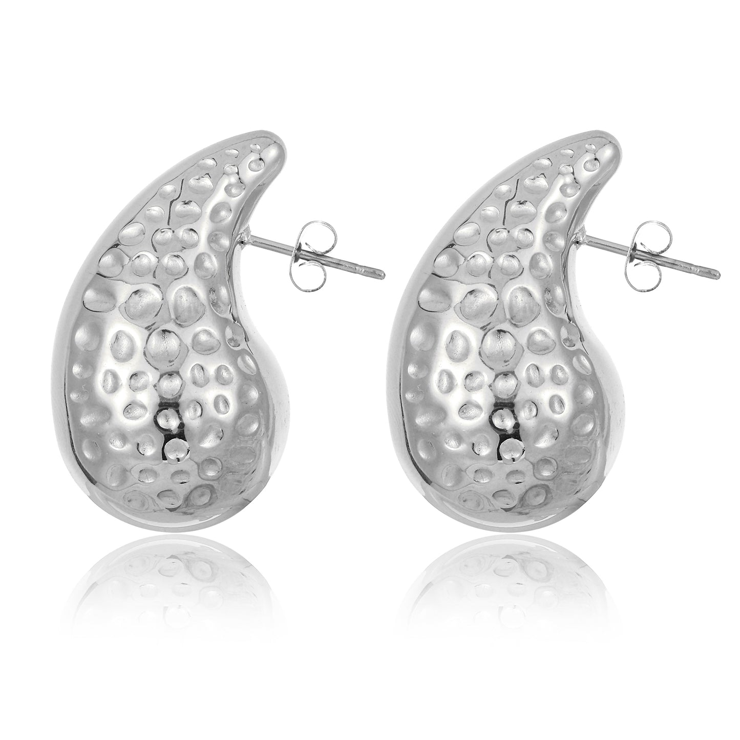 MY1587 Stainless Steel Drop-Shaped Earrings Plated with Real Gold