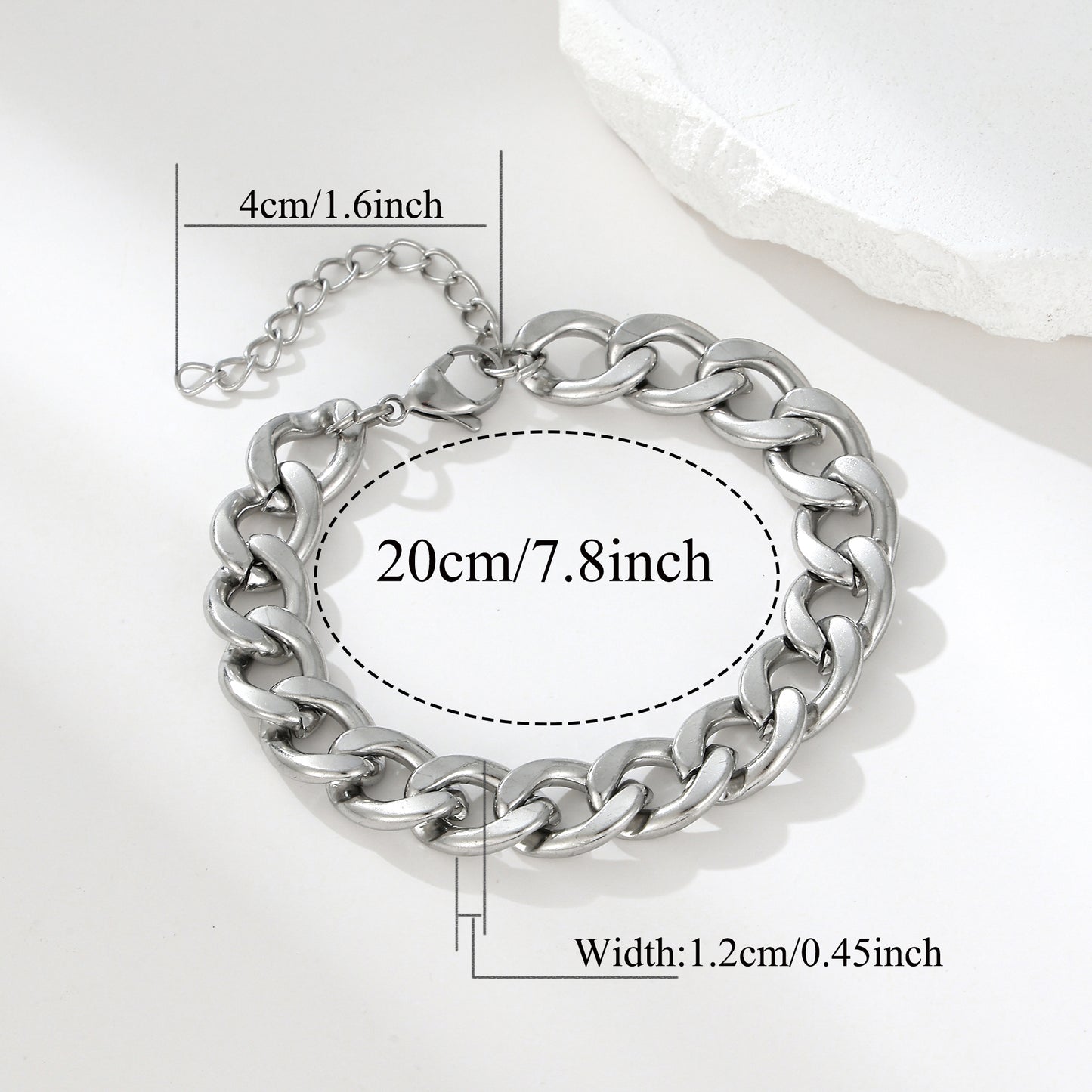MY2105 Stainless Steel Adjustable Wide Cuban Bracelet Plated with Real Gold
