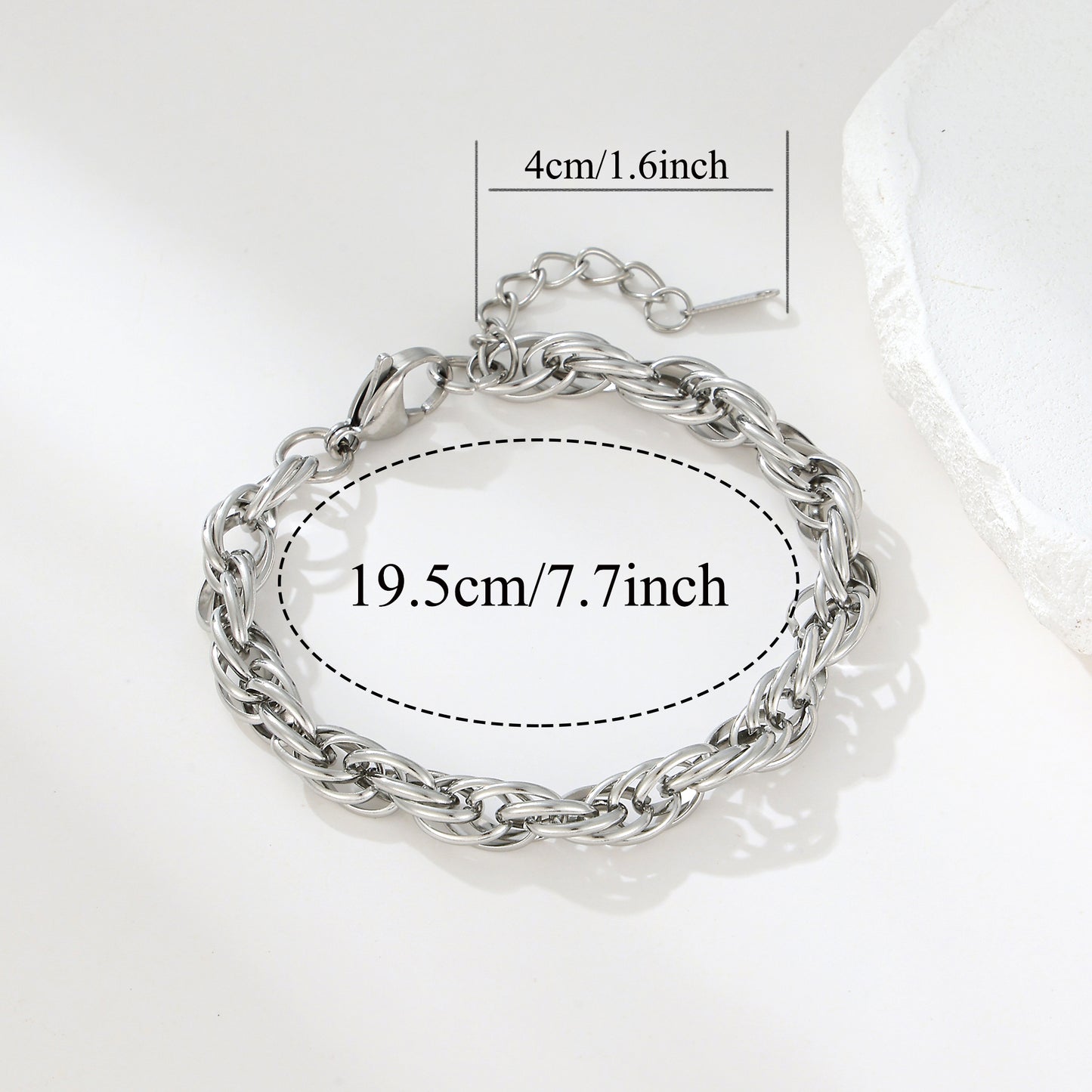 MY2111 Stainless Steel Adjustable Rope Chain Bracelet Plated with Real Gold