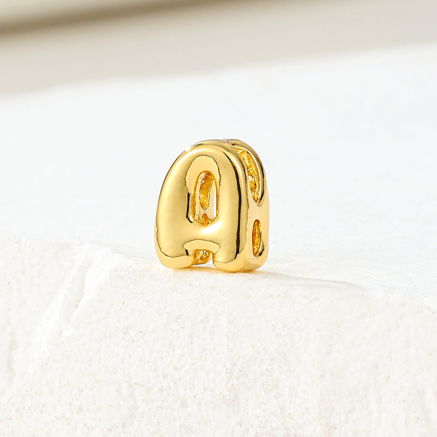 MY2046 Gold-Plated Copper Small Mini Size Letters Pendants (Polished Surface)
