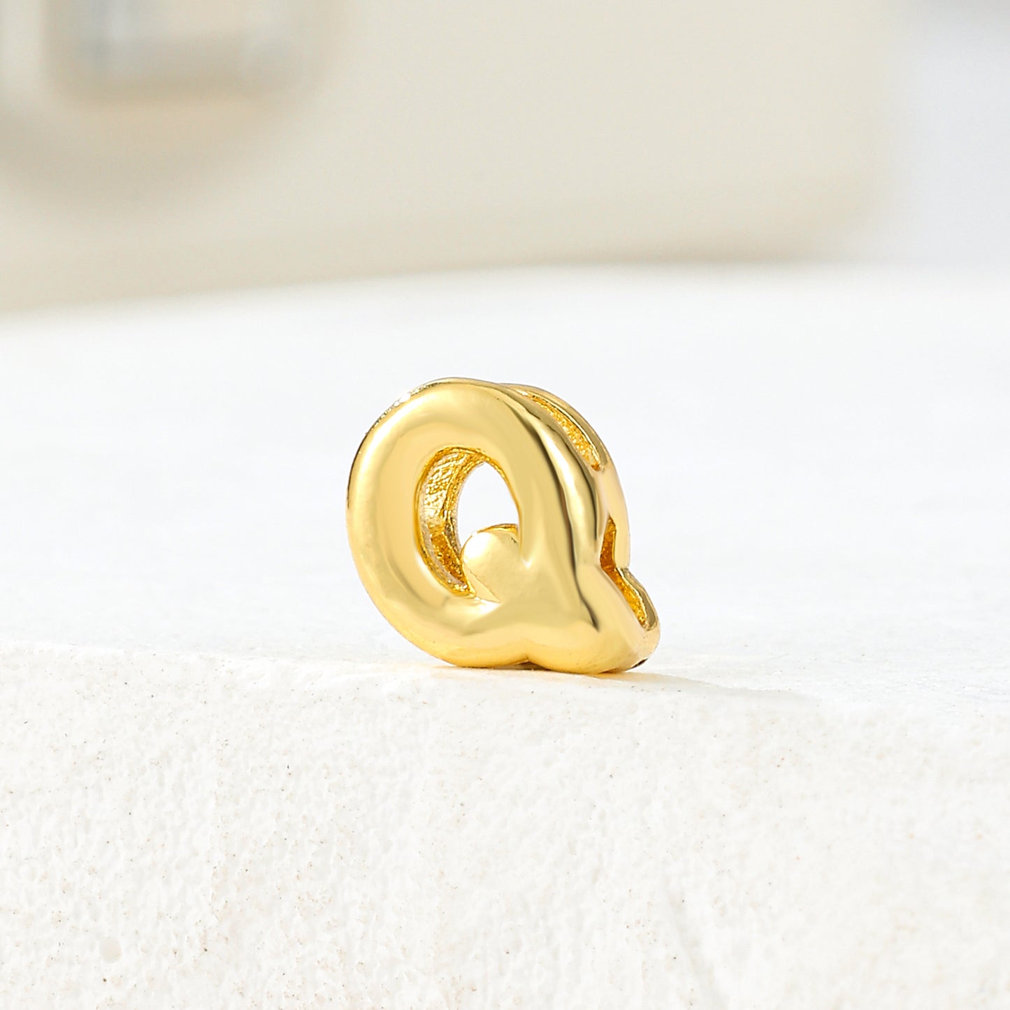MY2046 Gold-Plated Copper Small Mini Size Letters Pendants (Polished Surface)