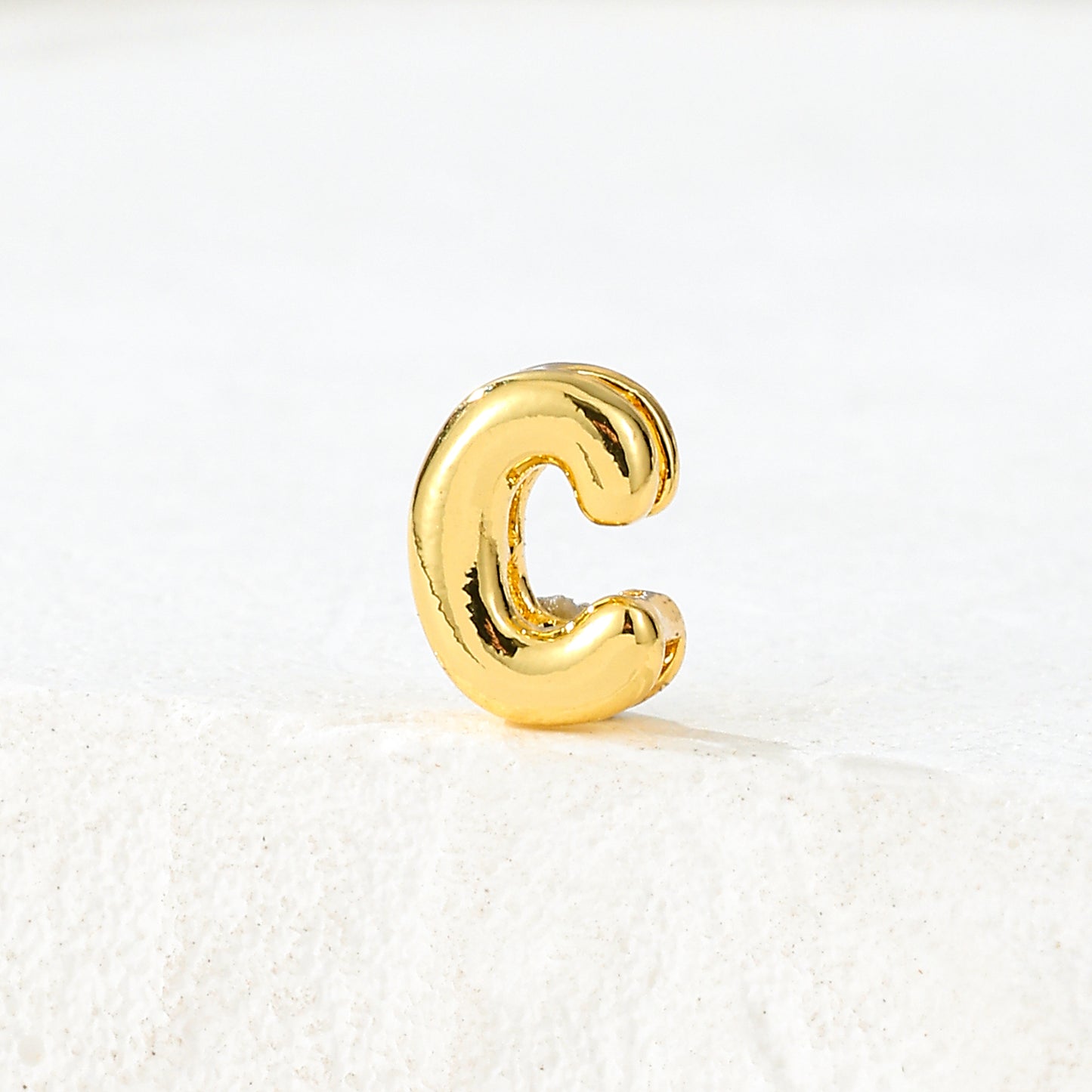 MY2046 Gold-Plated Copper Small Mini Size Letters Pendants (Polished Surface)