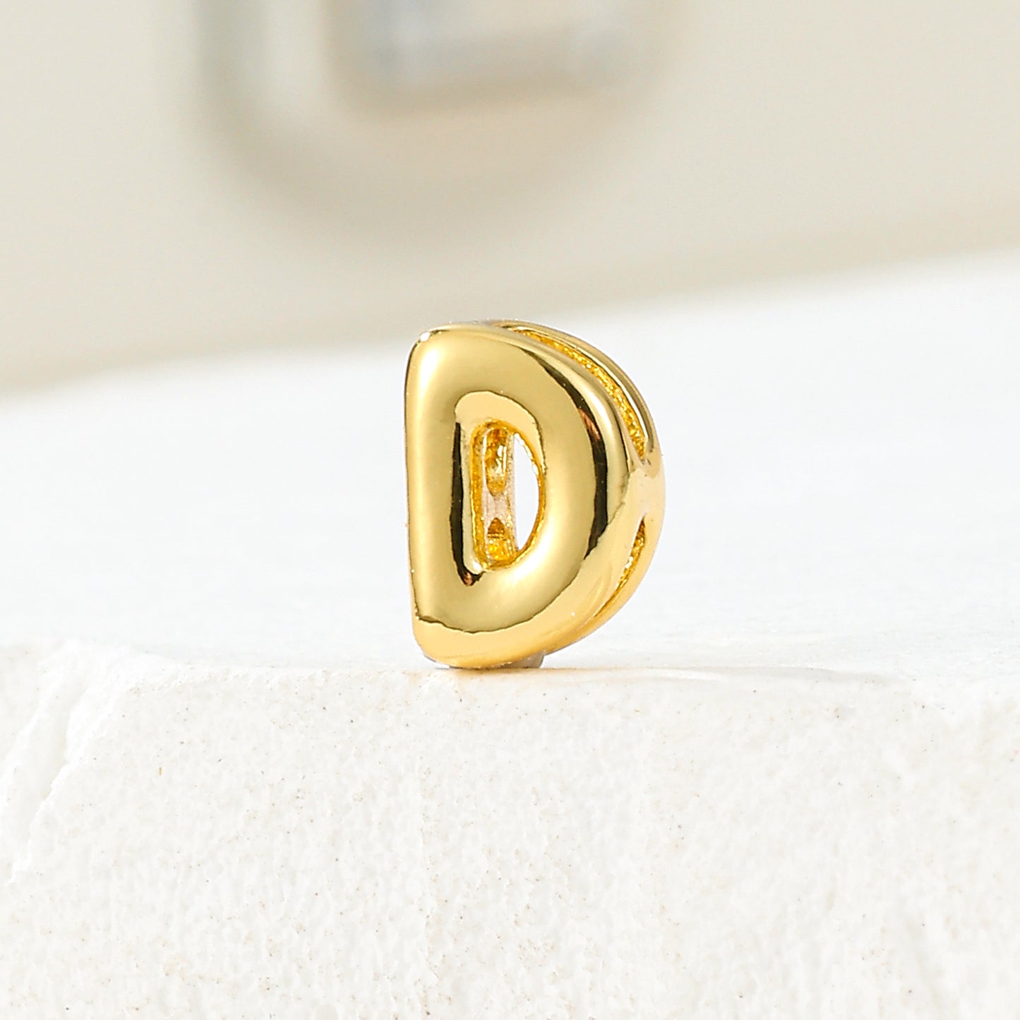 MY2046 Gold-Plated Copper Small Mini Size Letters Pendants (Polished Surface)