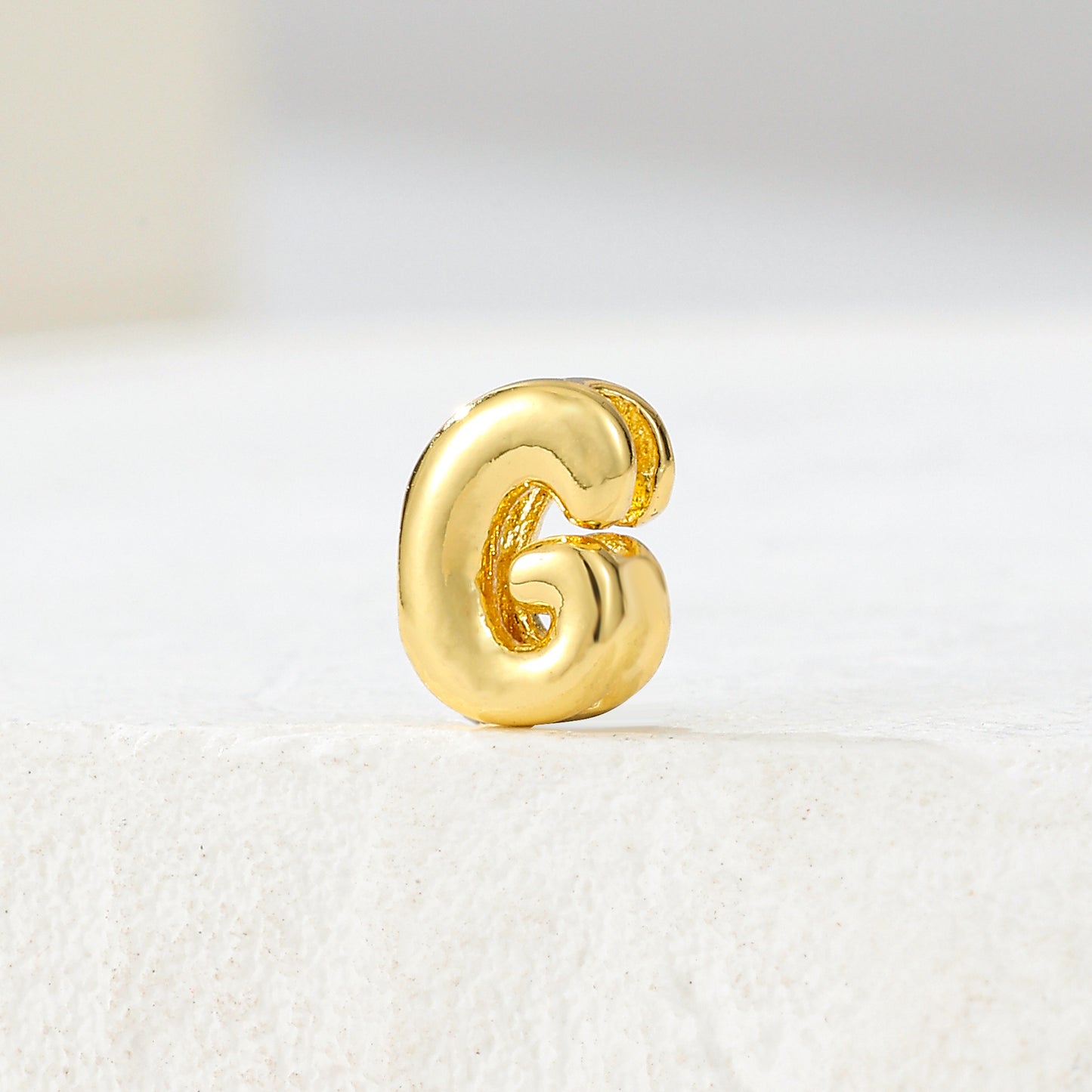 MY2046 Gold-Plated Copper Small Mini Size Letters Pendants (Polished Surface)