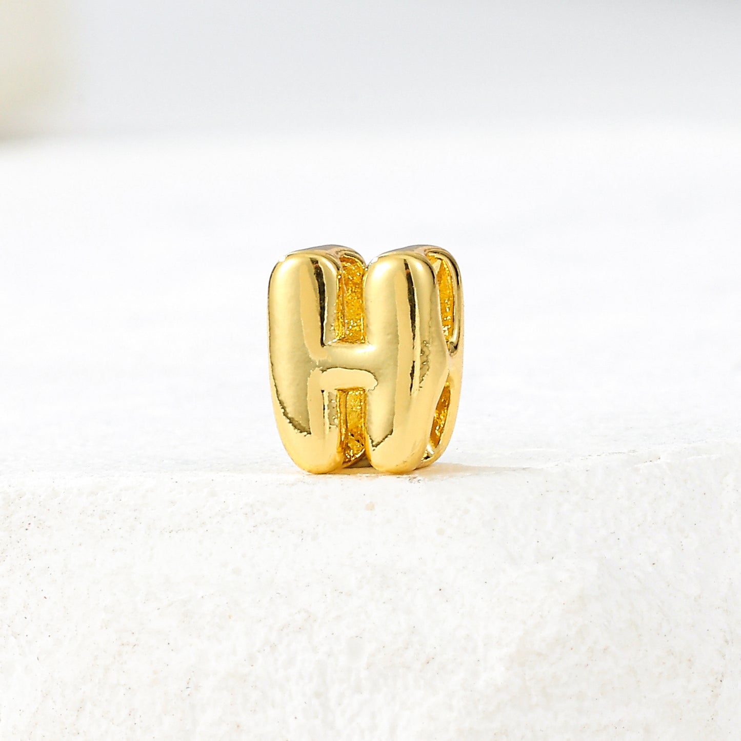 MY2046 Gold-Plated Copper Small Mini Size Letters Pendants (Polished Surface)