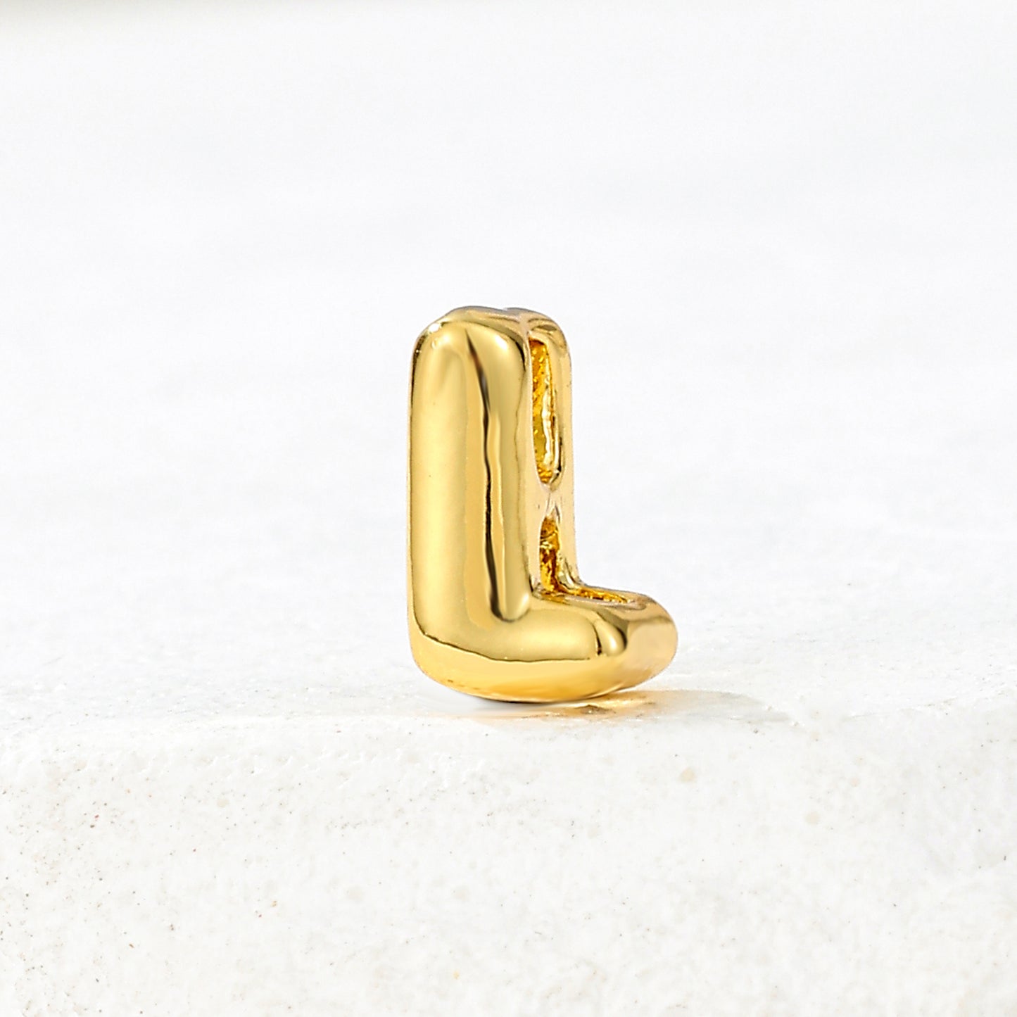MY2046 Gold-Plated Copper Small Mini Size Letters Pendants (Polished Surface)