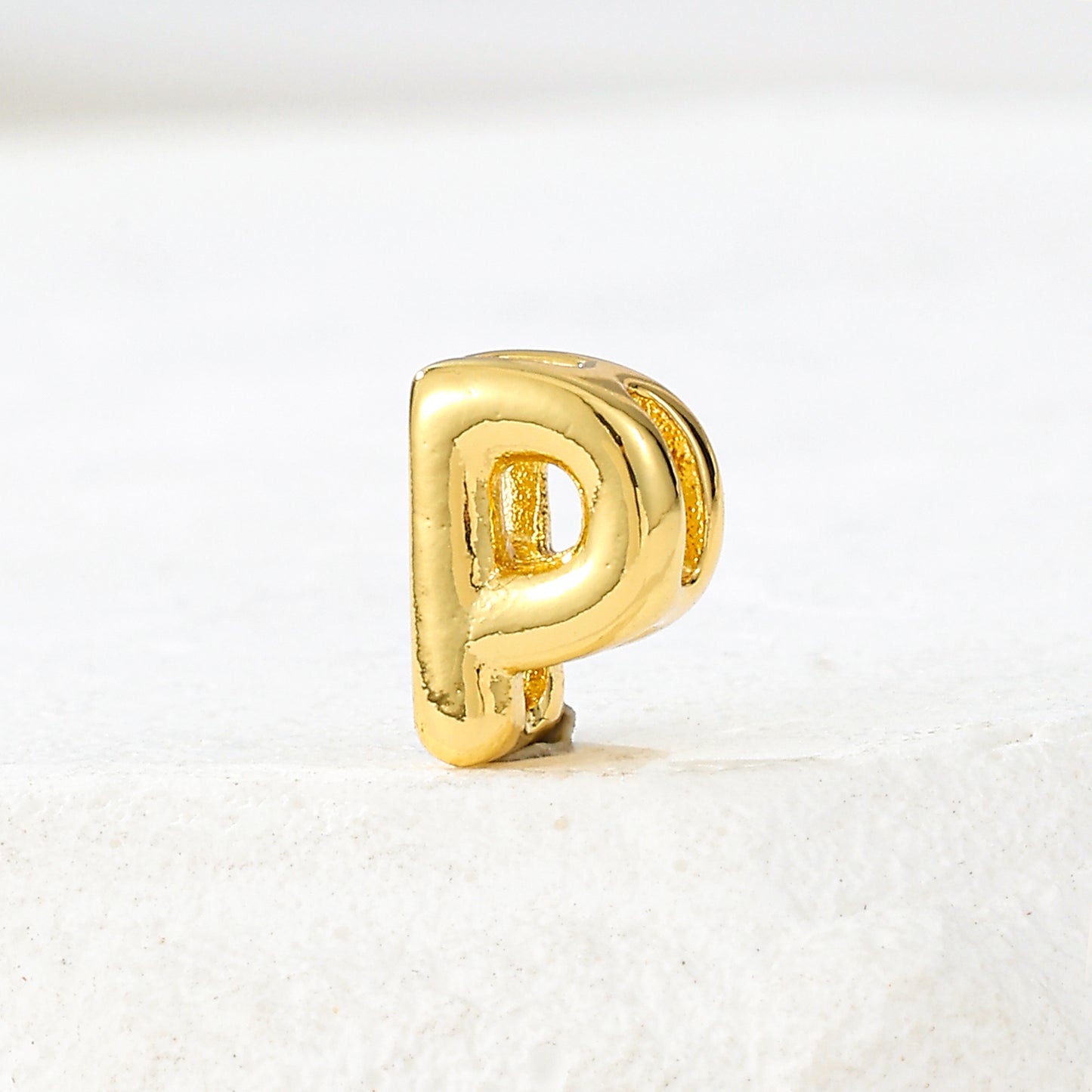 MY2046 Gold-Plated Copper Small Mini Size Letters Pendants (Polished Surface)