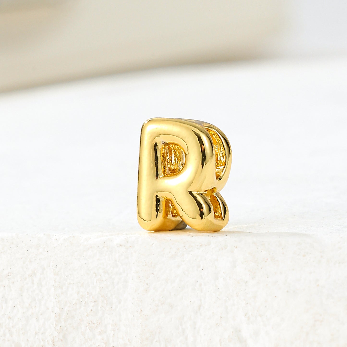 MY2046 Gold-Plated Copper Small Mini Size Letters Pendants (Polished Surface)