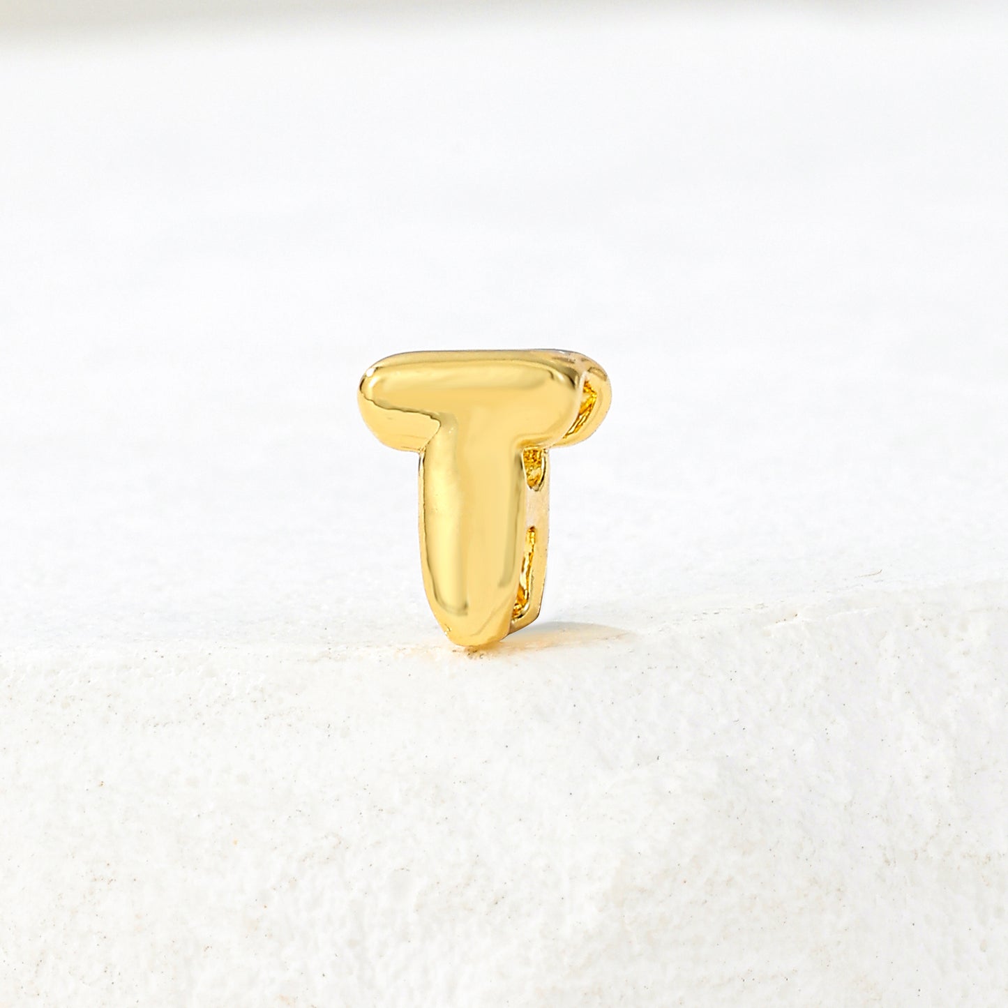 MY2046 Gold-Plated Copper Small Mini Size Letters Pendants (Polished Surface)