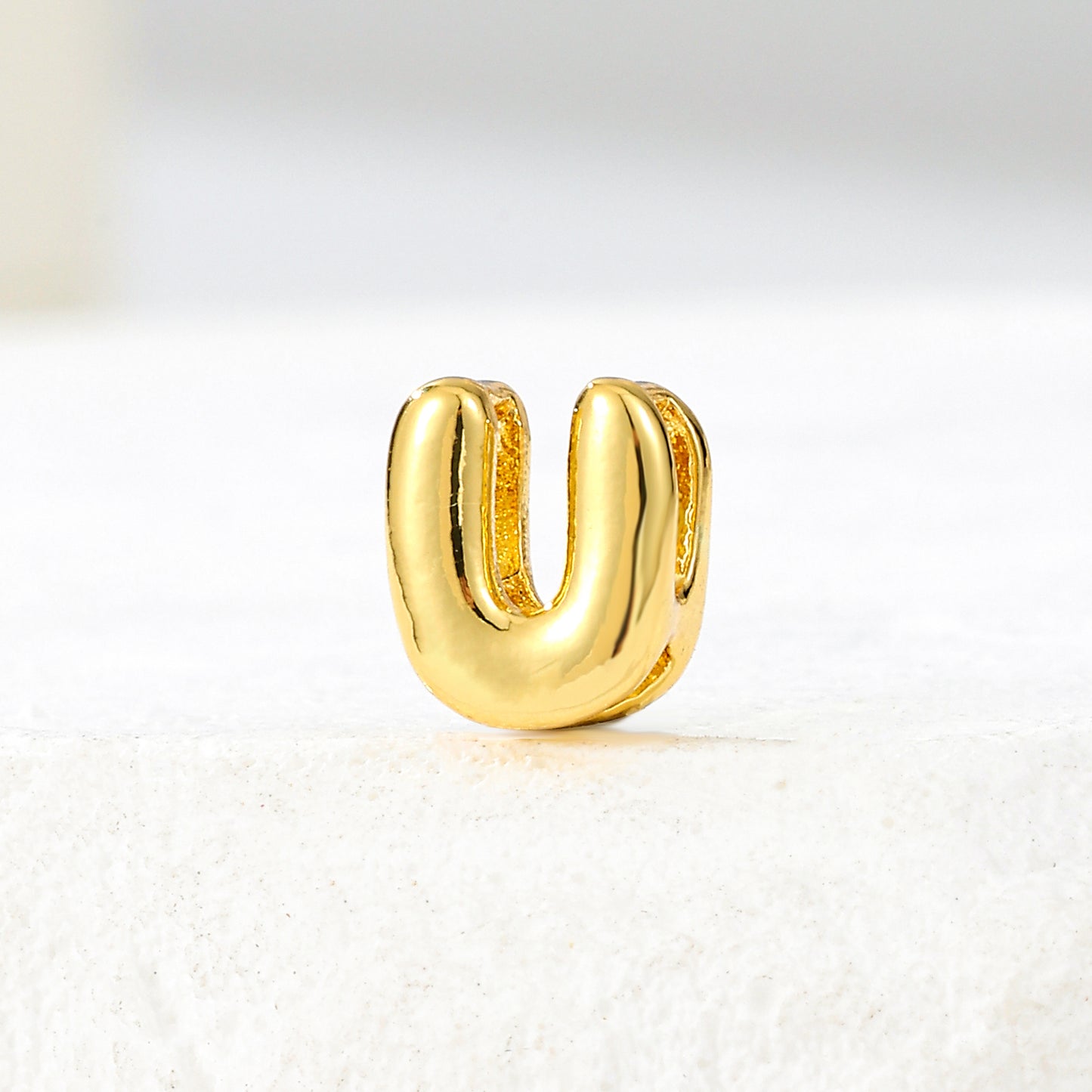 MY2046 Gold-Plated Copper Small Mini Size Letters Pendants (Polished Surface)