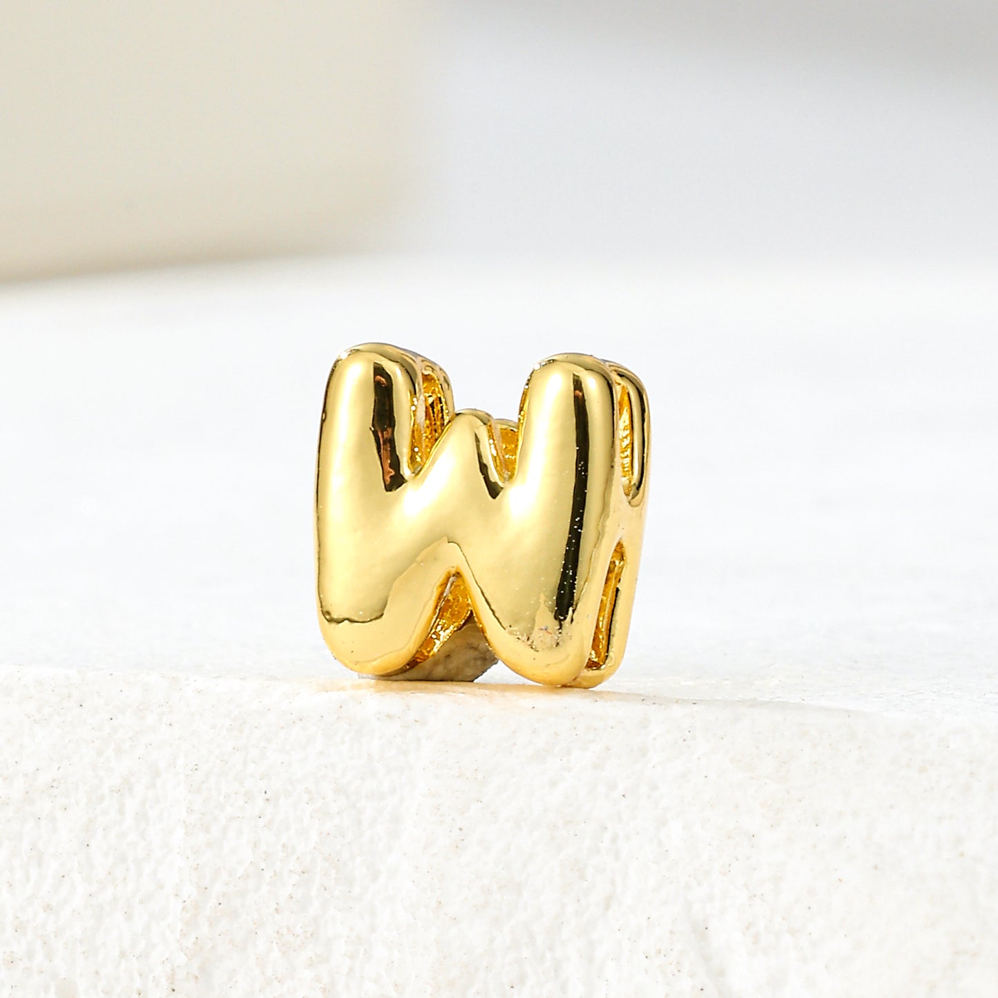 MY2046 Gold-Plated Copper Small Mini Size Letters Pendants (Polished Surface)