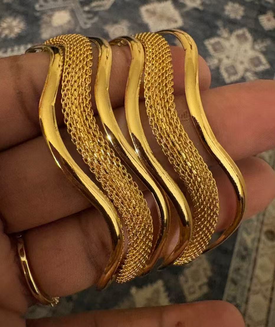 2pcs/pack Adjustable 18KGP Copper bangles wholesale