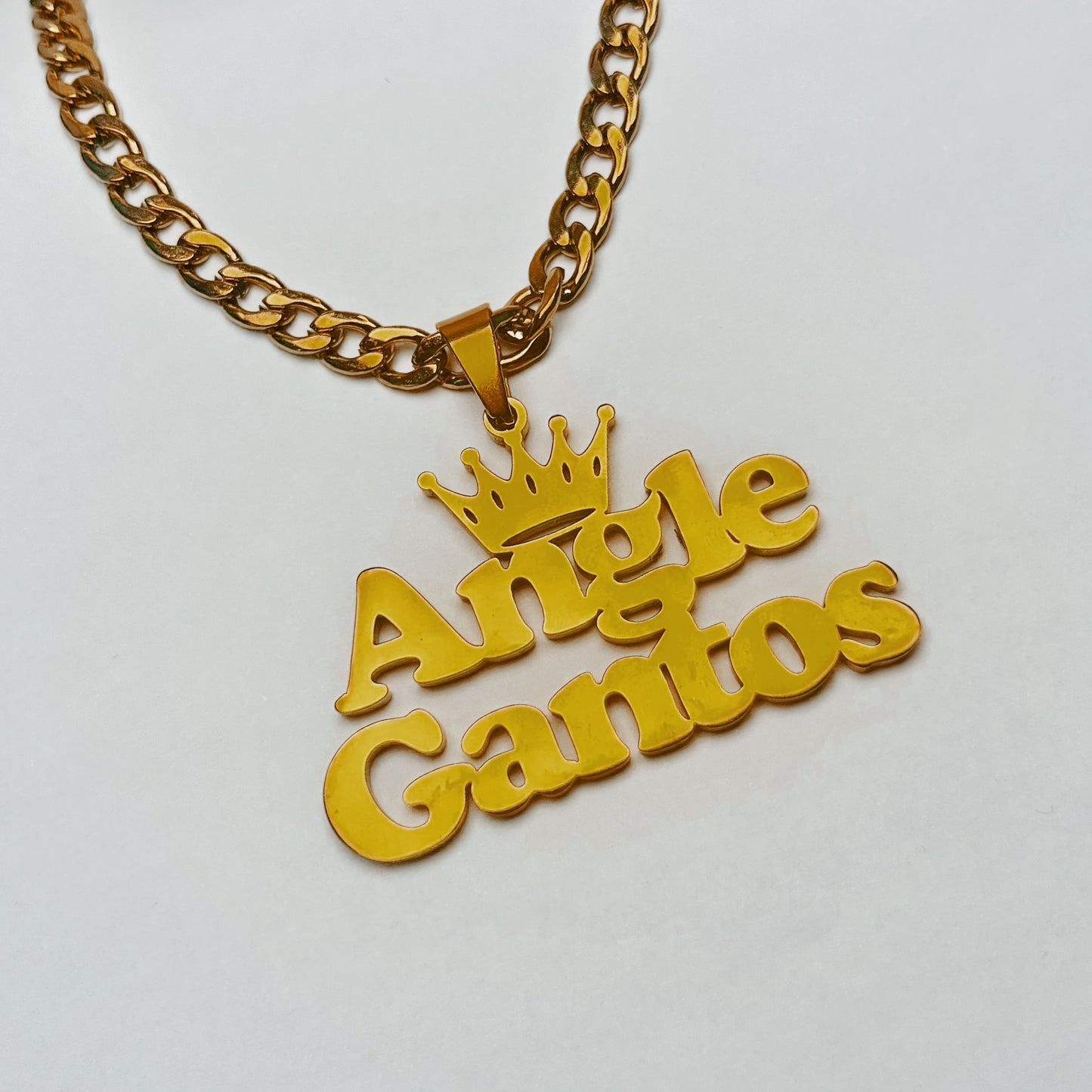MY2076 Stainless Steel Customized Name Necklace Plated with Real Gold
