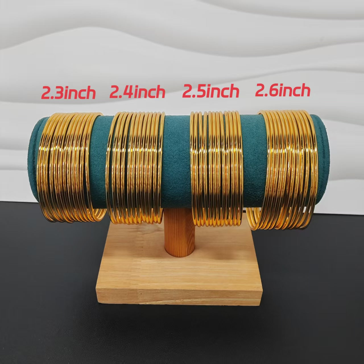 12pcs/bag 24k golden copper bangles