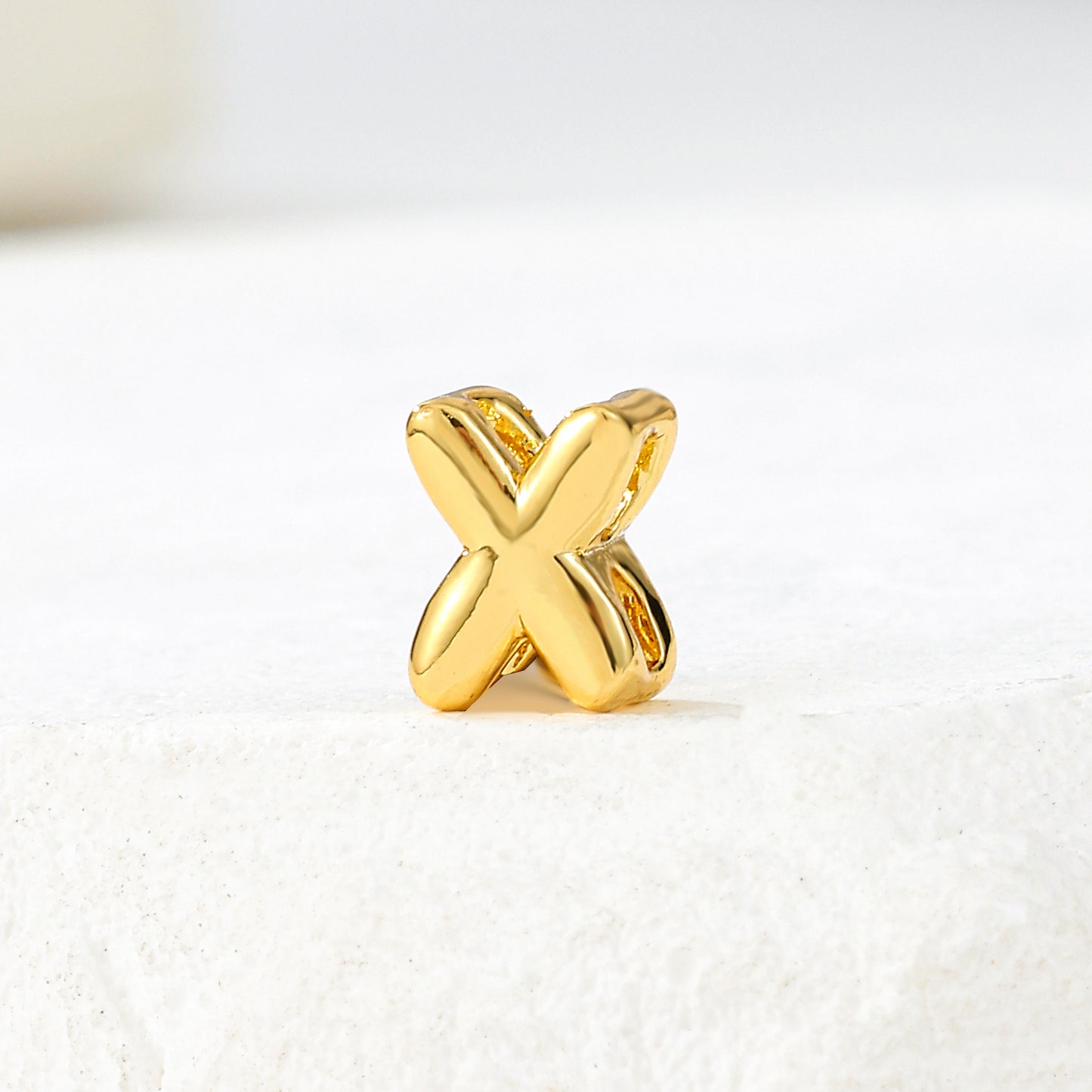 MY2046 Gold-Plated Copper Small Mini Size Letters Pendants (Polished Surface)