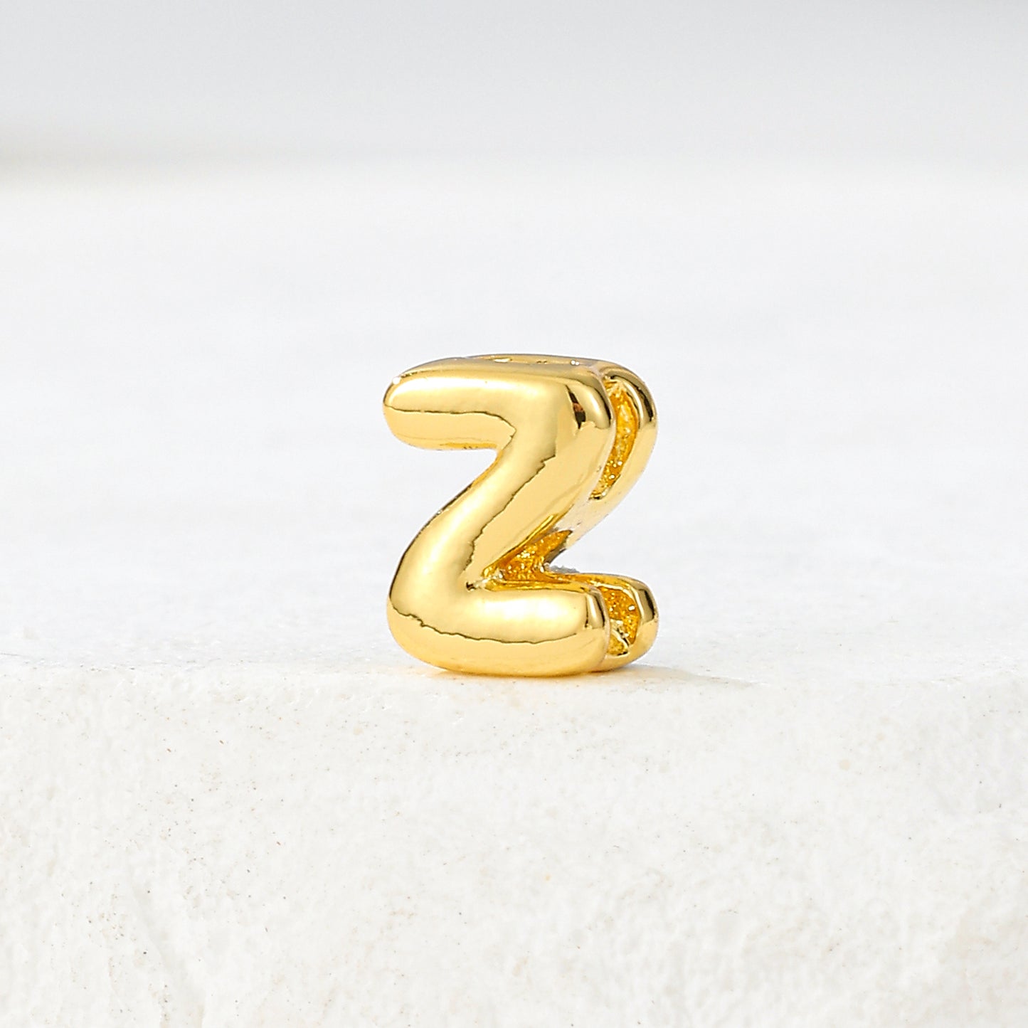 MY2046 Gold-Plated Copper Small Mini Size Letters Pendants (Polished Surface)