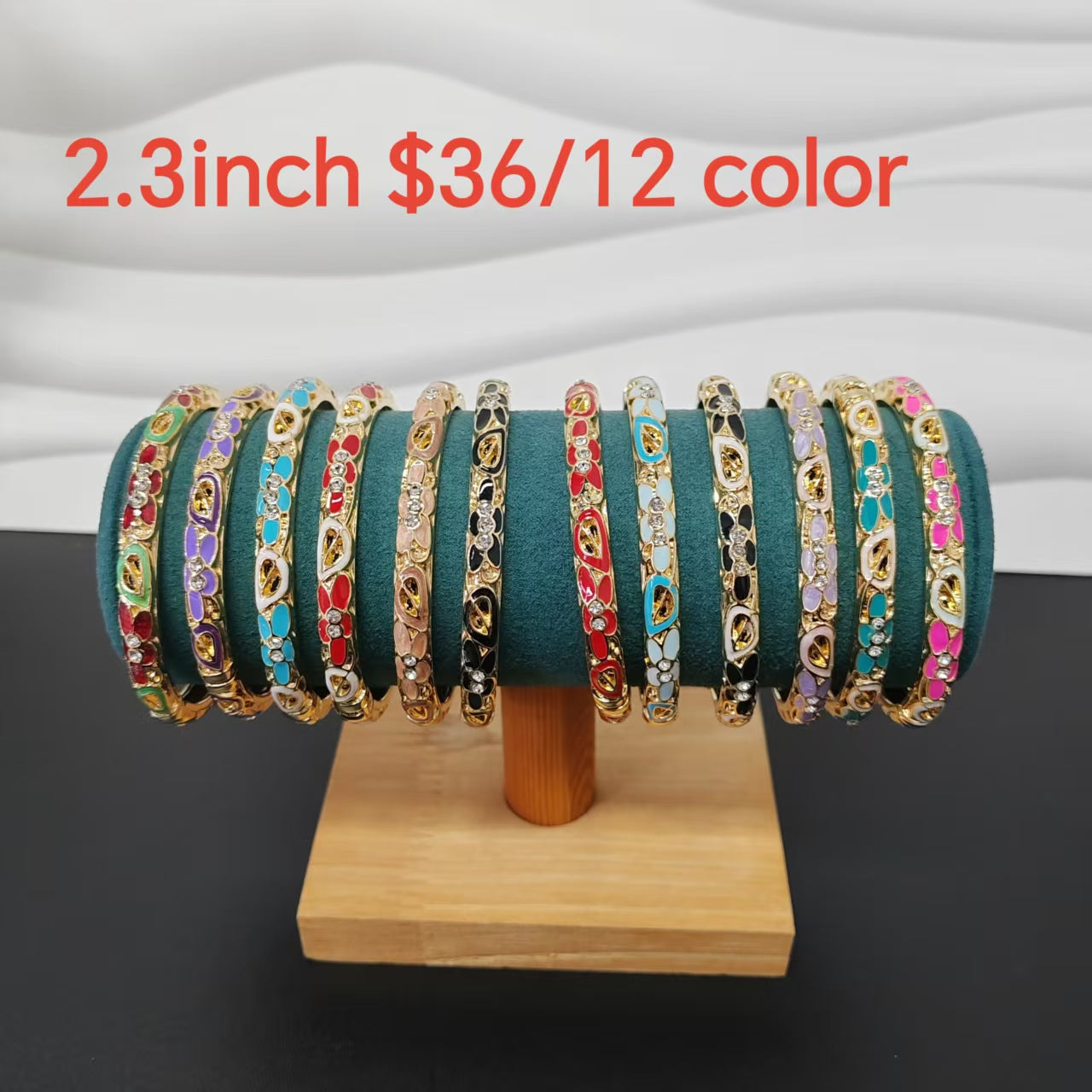 12 color/bag openable bangles