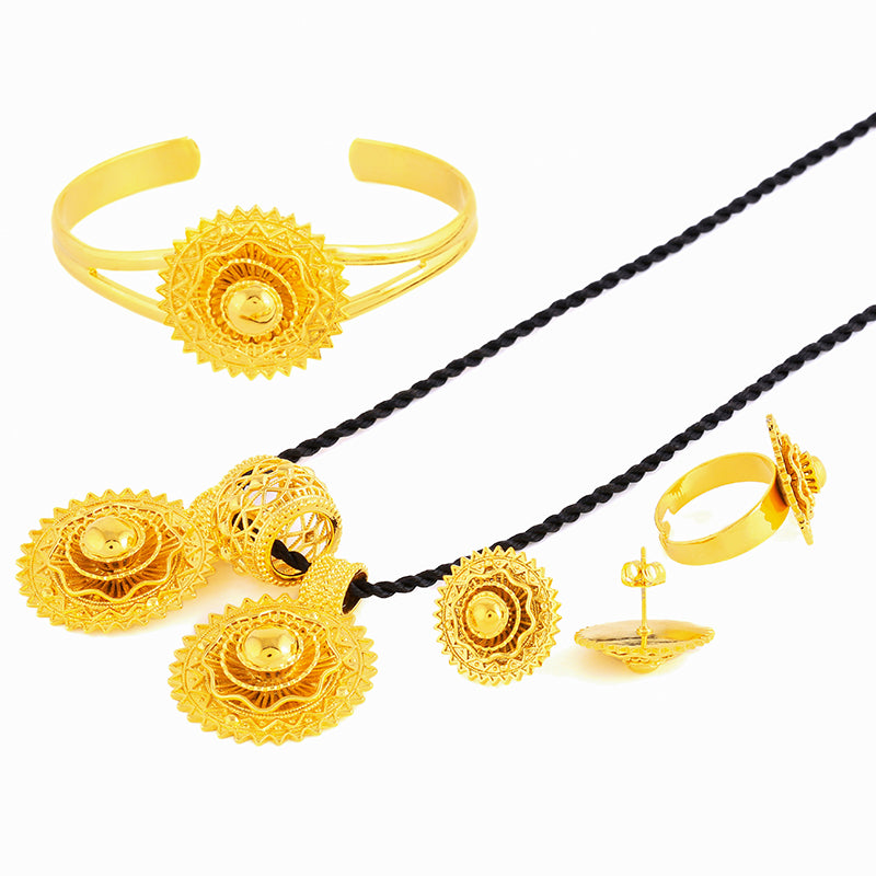 Thick Gold Plated Ethiopian jewelry sets