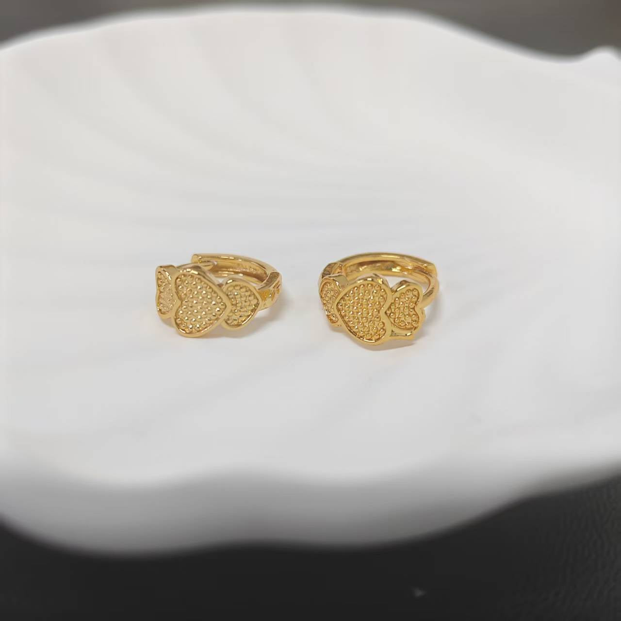 6pair/bag small hope earring golden copper earring