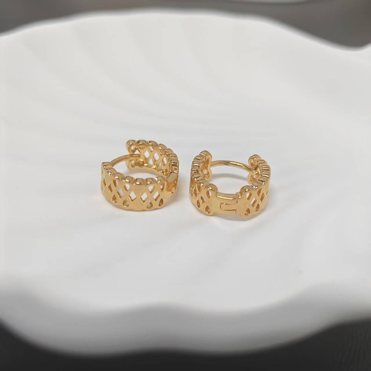 6pair/bag small hope earring golden copper earring