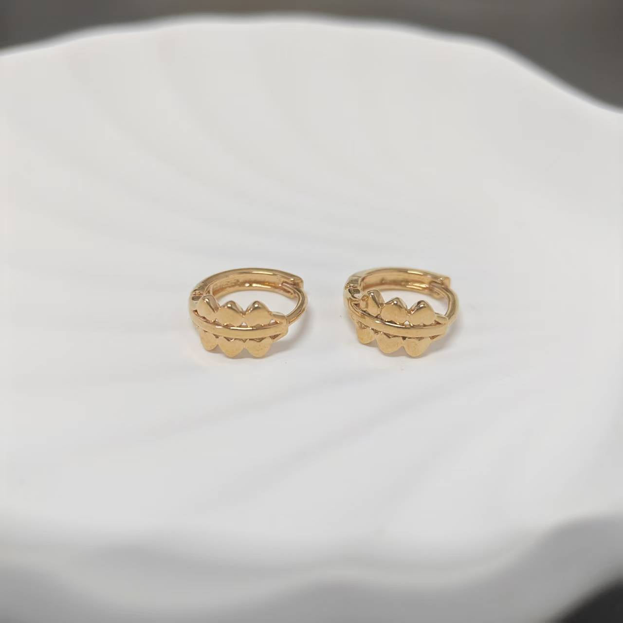 6pair/bag small hope earring golden copper earring