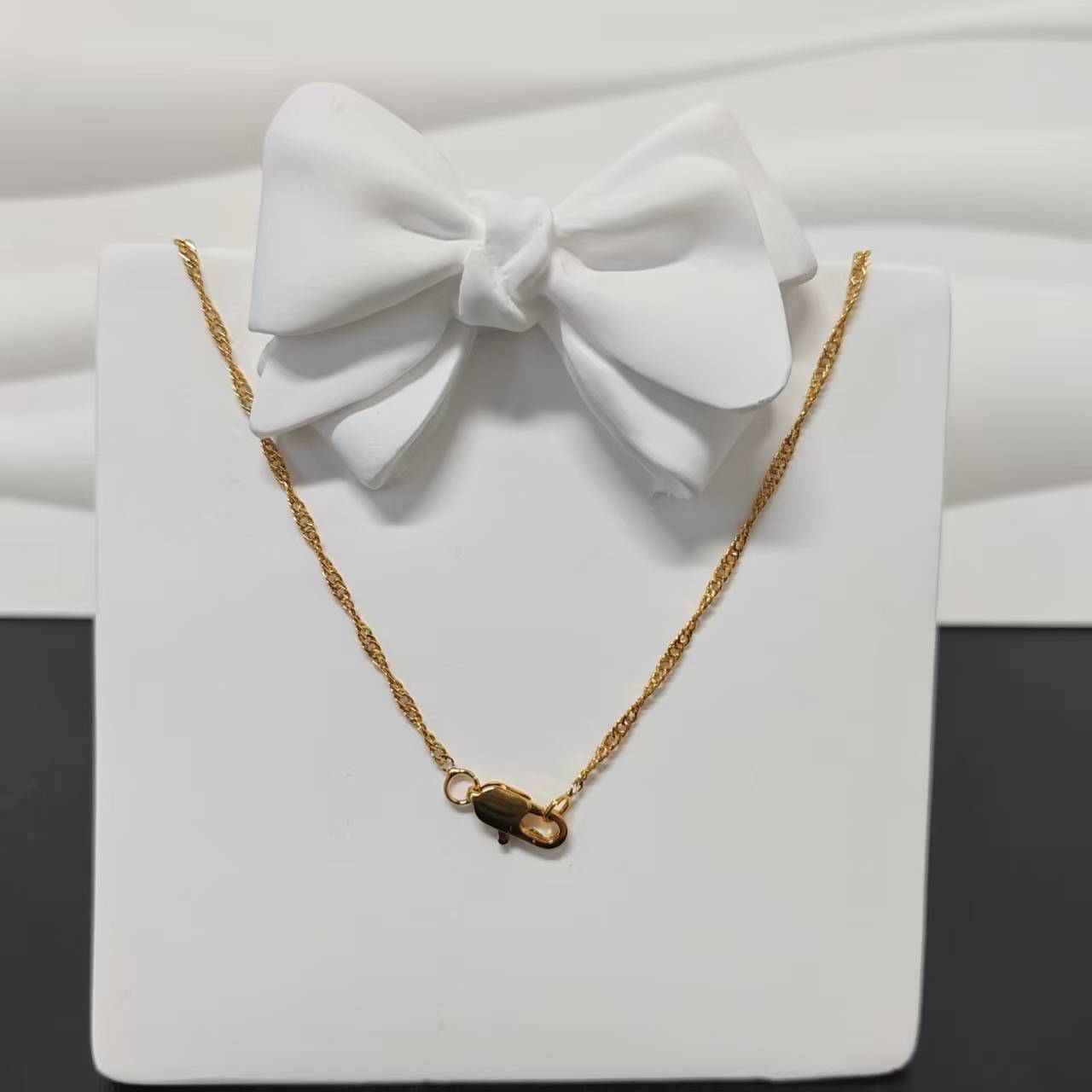 6pcs/bag 17.7inch golden copper chain