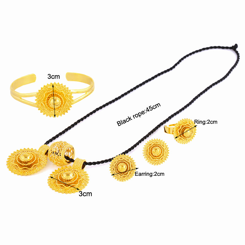 Thick Gold Plated Ethiopian jewelry sets