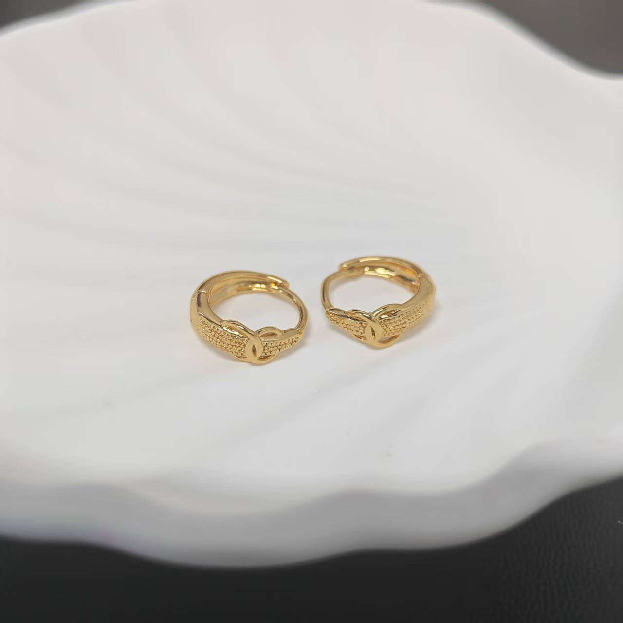 6pair/bag small hope earring golden copper earring