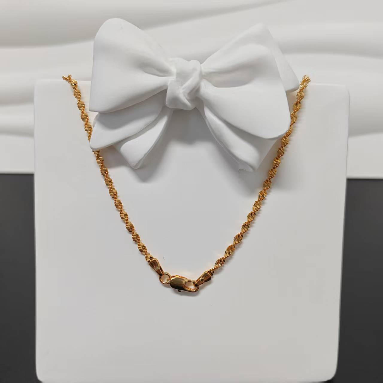 6pcs/bag 17.7inch golden copper chain