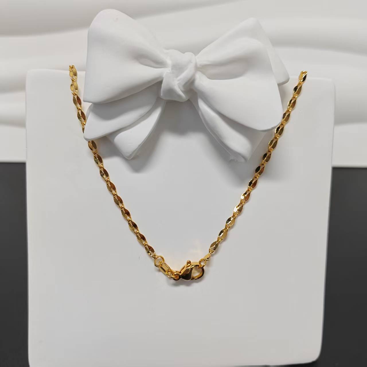 6pcs/bag 17.7inch golden copper chain