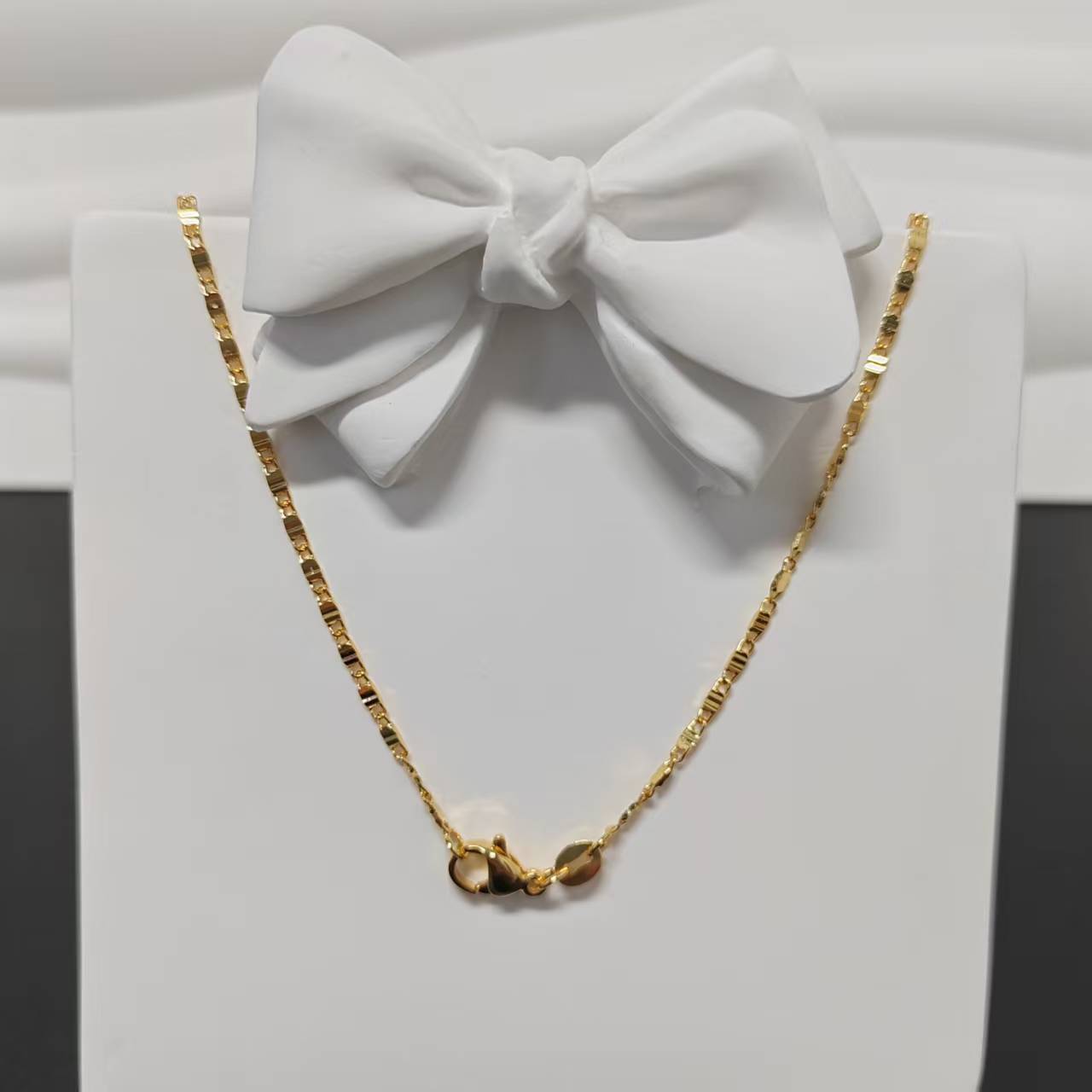 6pcs/bag 17.7inch golden copper chain