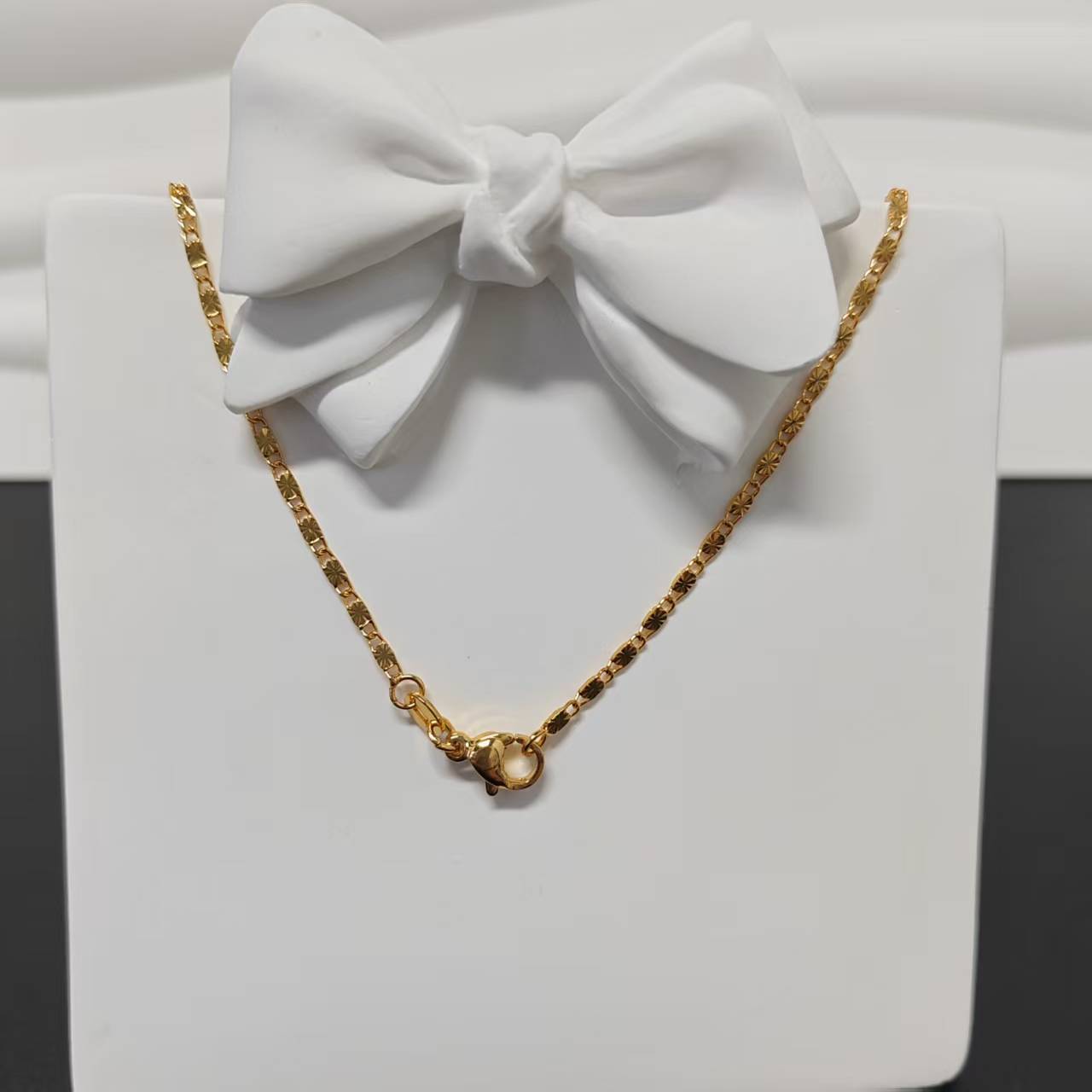 6pcs/bag 17.7inch golden copper chain
