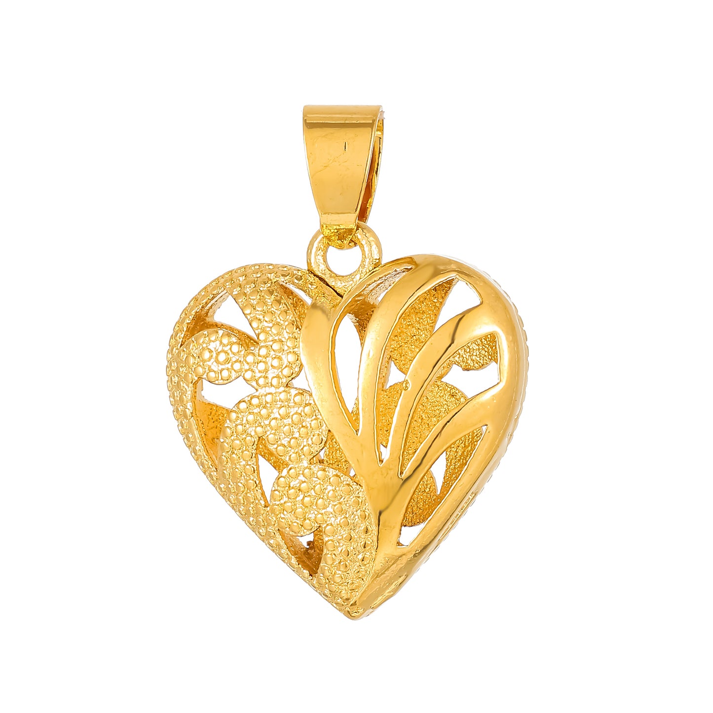 MY1705 24K Gold Plated Heart-Shaped Pendant for Women