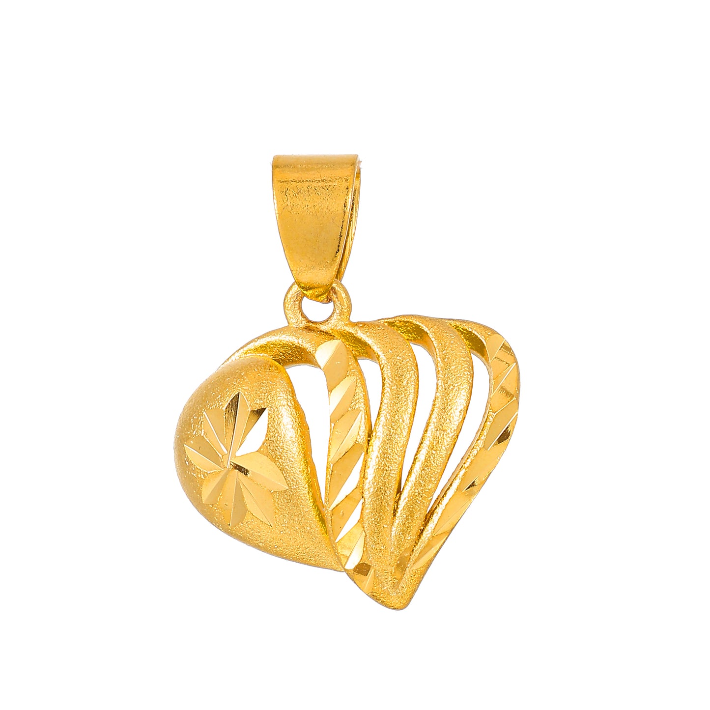 MY1705 24K Gold Plated Heart-Shaped Pendant for Women