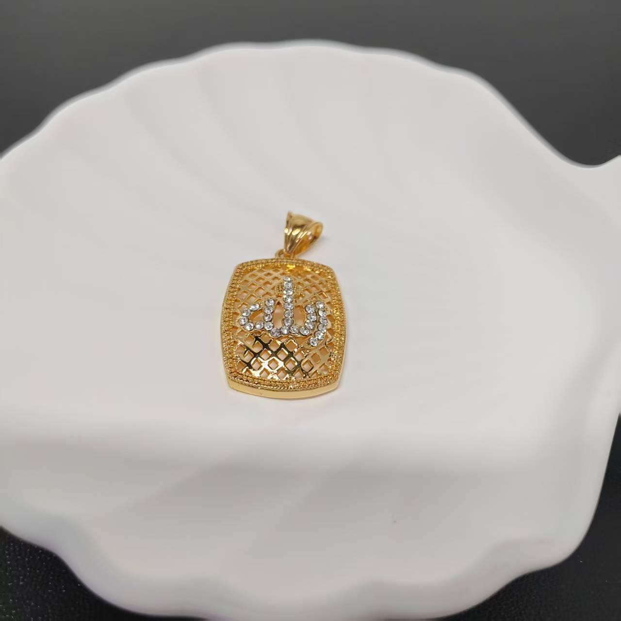 3pcs/bag golden copper Muslim Pendant